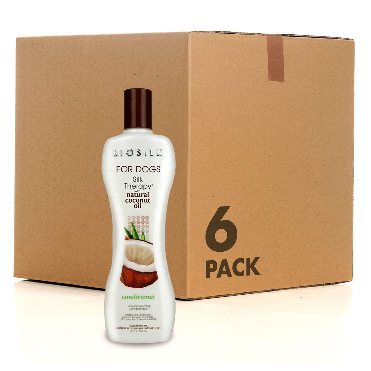 Biosilk For Dogs Silk Therapy Conditioner With Natural Coconut Oil | Coconut Oil Dog Conditioner From Biosilk For Dogs | High Qu