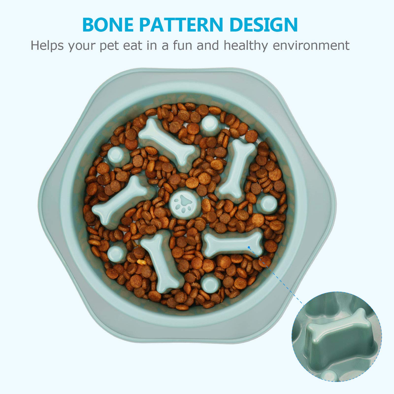 Upsky Slow Feeder Dog Puzzle Bowl - Anti-Chocking, Interactive, Bloat Stop, Non-Slide, Lick Treat Bowl For Small & Medium Dogs (