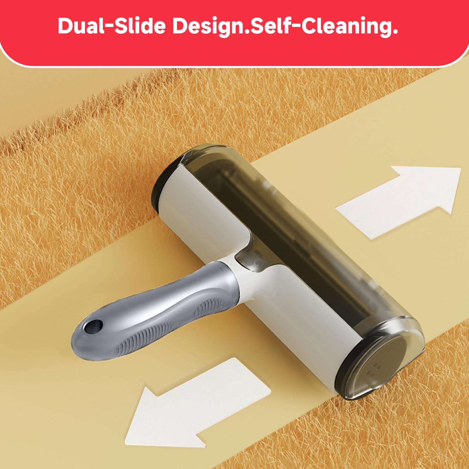 NVNAN Pet Hair Remover & Pet Grooming Gloves Set - Deshedding Brush for Cats/Dogs, Reusable Lint Roller Brush for Cats,Dogs - Fu