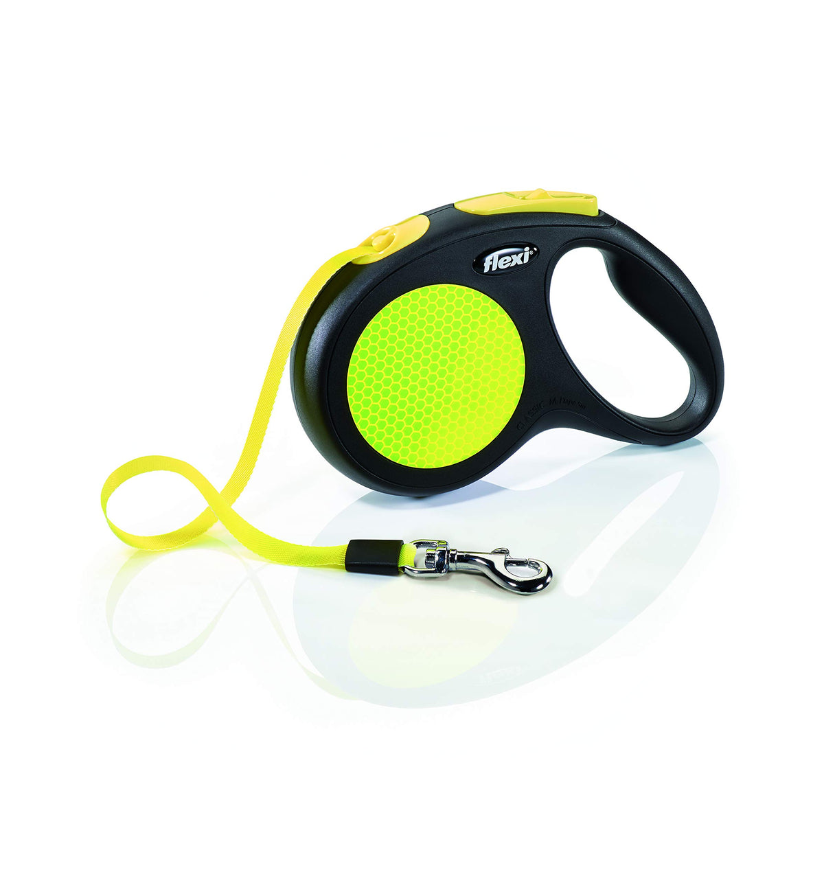 Flexi New Retractable Lead, Medium, 5 M, Black/Neon