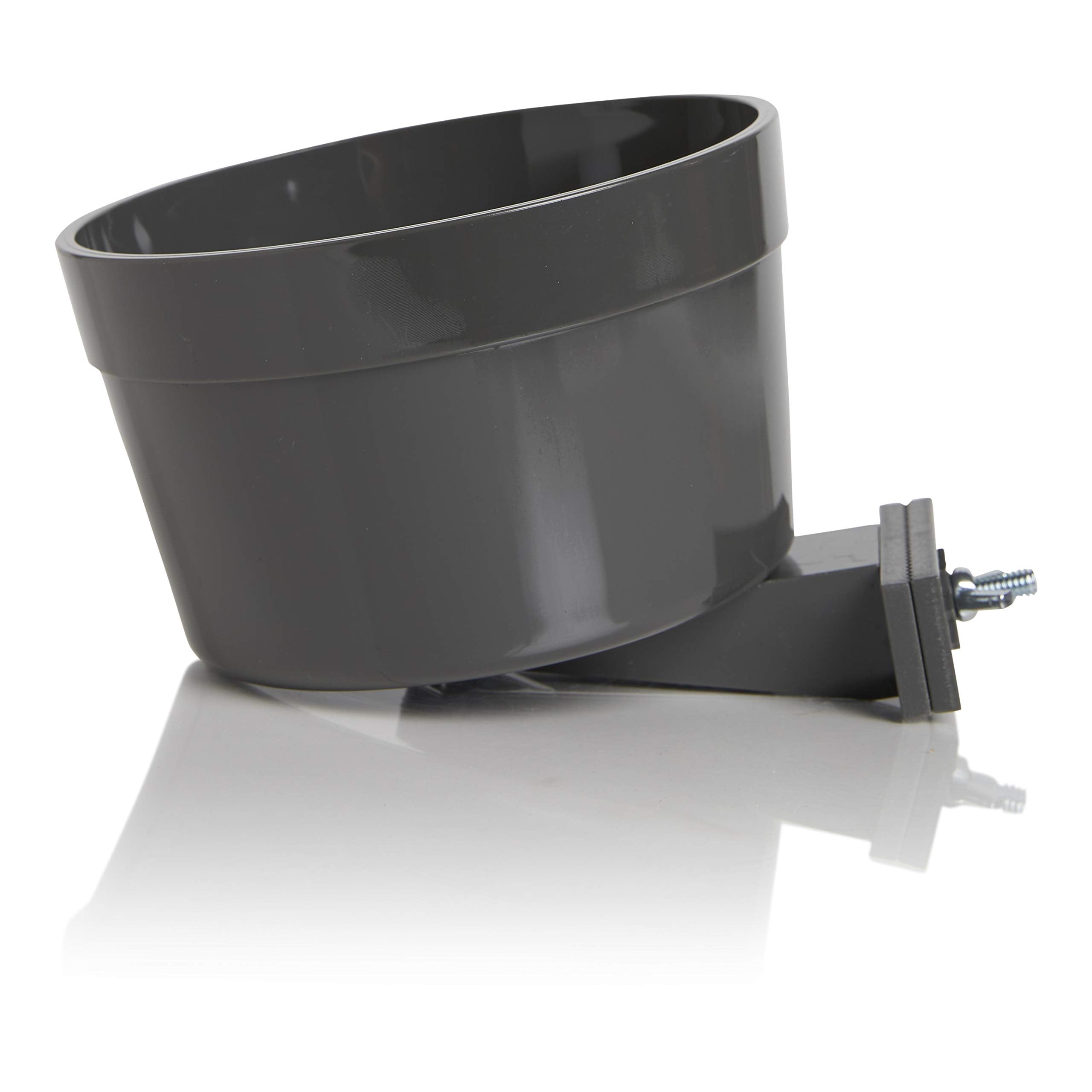 Lixit Quick Lock Removable Dog Kennel Bowls for Wire and Soft Sided Crates (40oz Wire Crate, Gray)