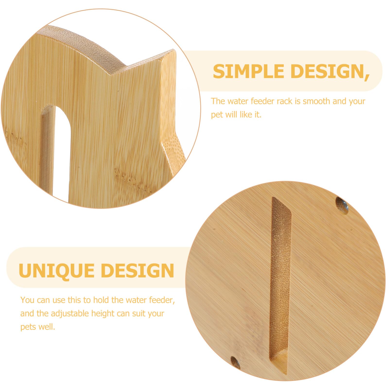 Balacoo Pet Rodent Water Dispenser Water Bottle Stand Wood Cat Water Bottle Rack For Pets Dogs Hamster Water Bottle Stand Cats Wooden Water Bottle Stand (Without Water Bottle)