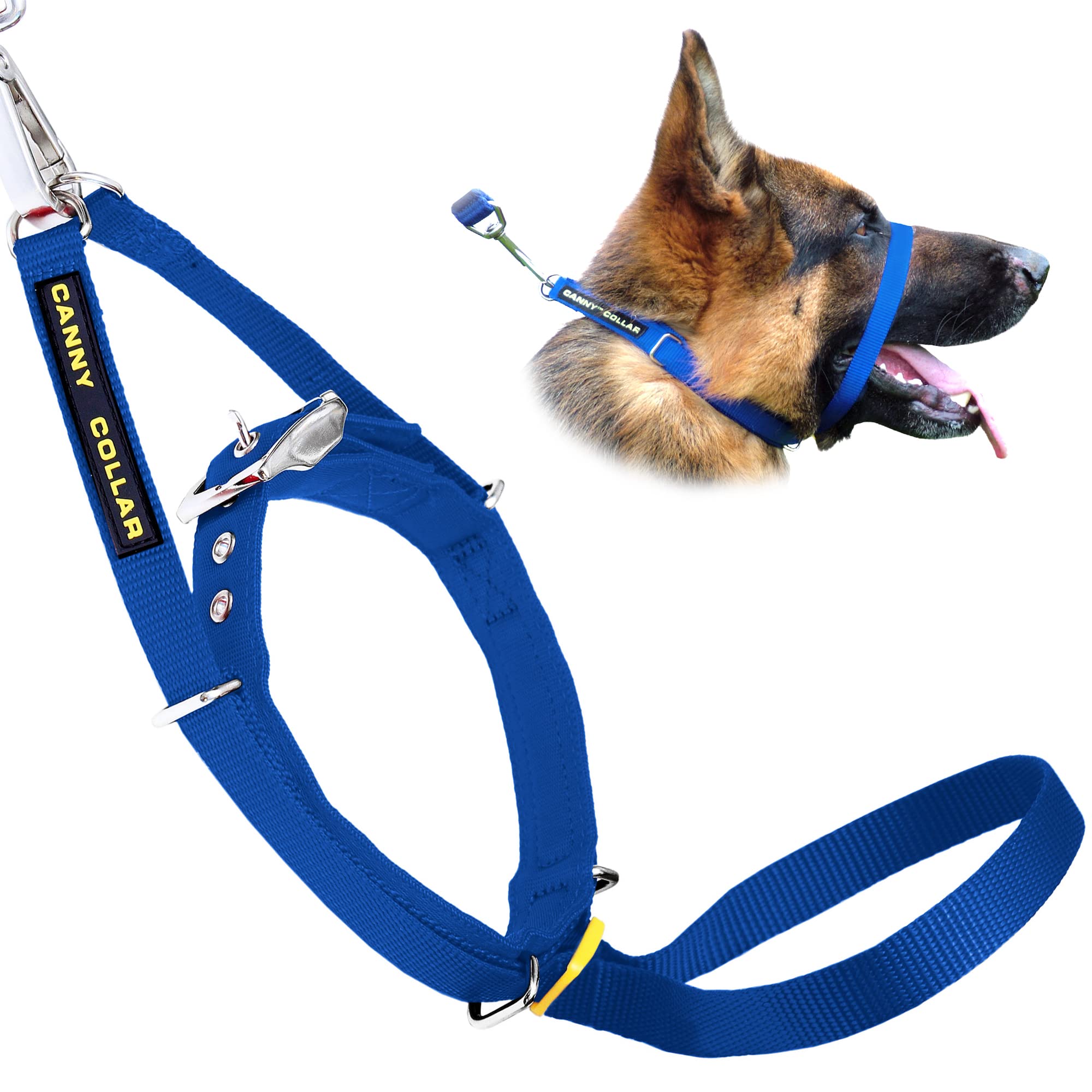 Canny Collar No-Pull Dog Collar - The Kind, Gentle Head Collar For Dogs| Dog Training Tool For Easier Dog Walking | Blue - Size 