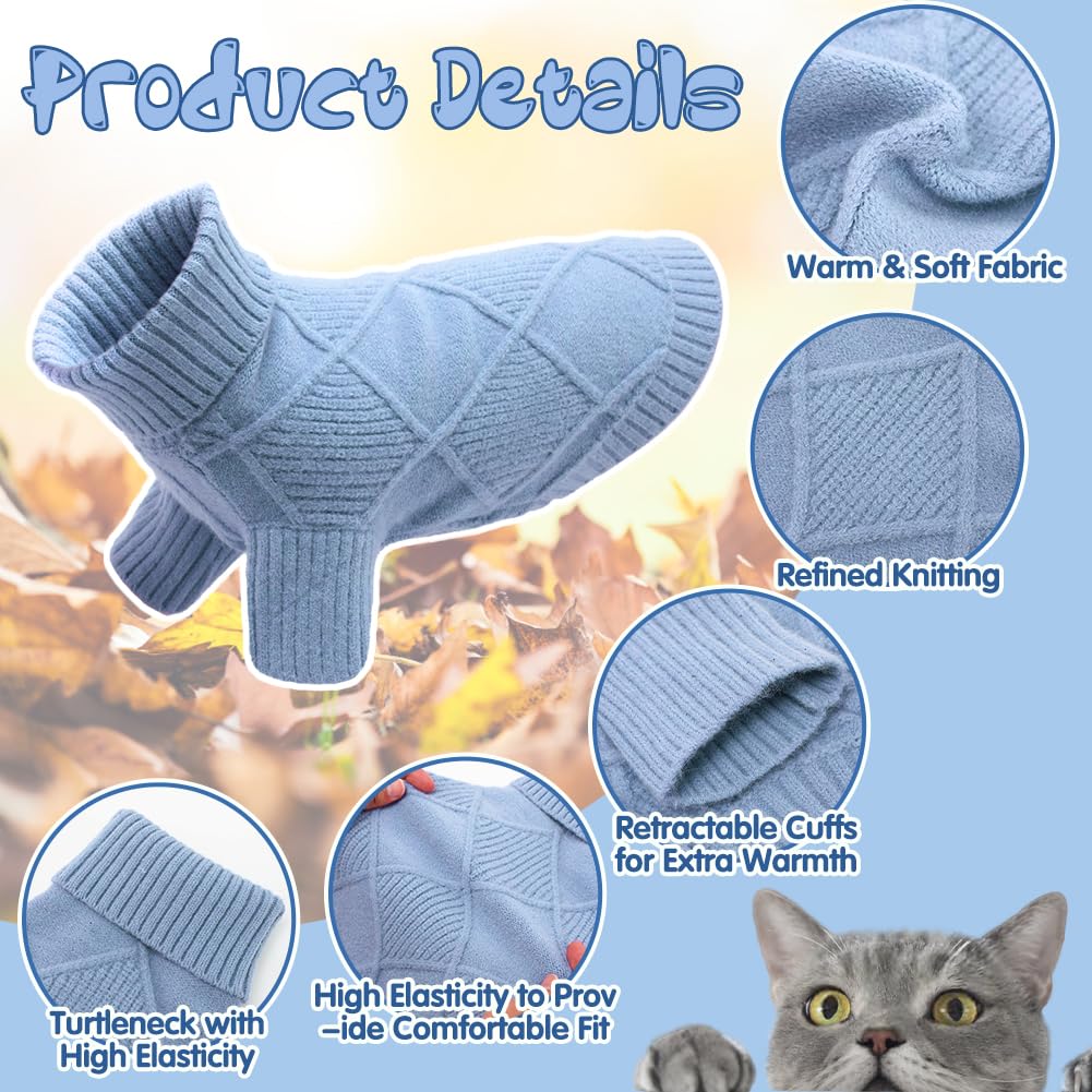 Emust Large Dog Sweater, Cozy Dog Sweaters For Large Dogs With Sleeves, Stretchable Dog Clothes For Christmas & Holiday, Blue Xx