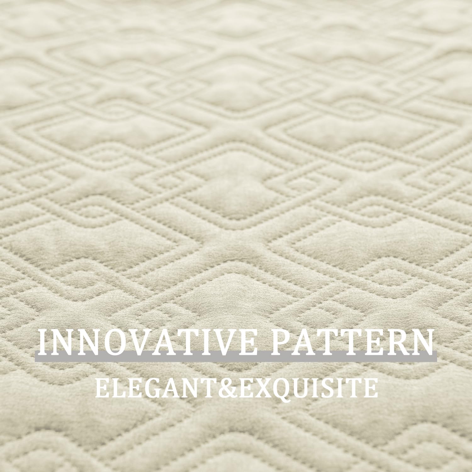 Fuguitex Waterproof Dog Bed Cover Dog Blanket For Pet Furniture Bed Couch Sofa Reversible Linen Texture(52'*82',Cream+ Cream)