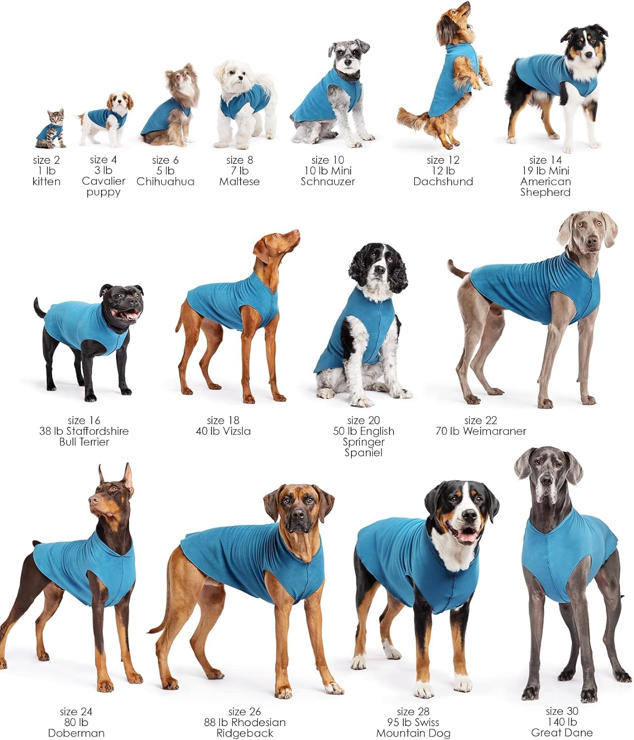 Gold Paw Stretch Fleece Dog Coat, Stretchy Pet Sweater, Machine Washable Pullover for Winter and Fall, Navy, 16
