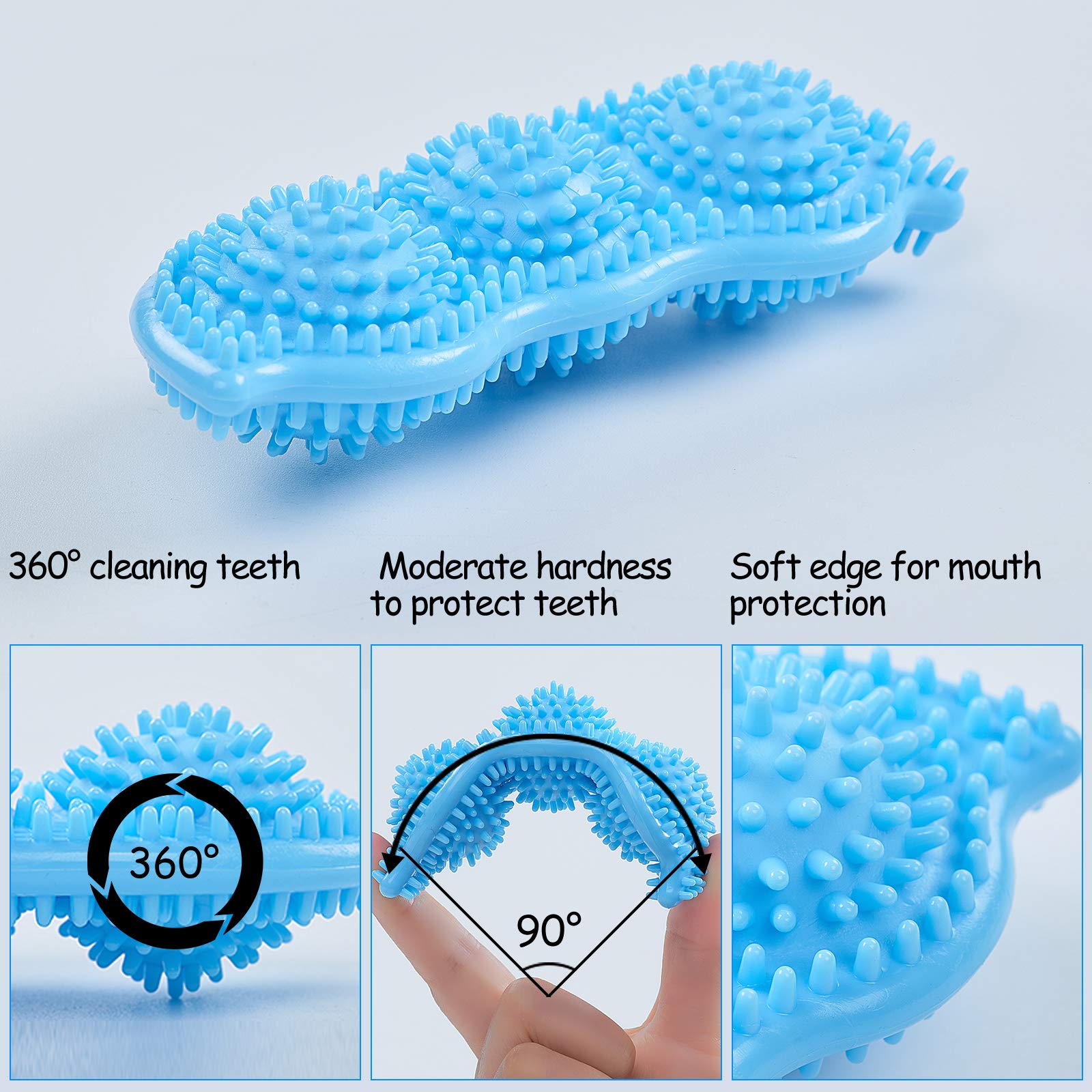 Hurray 3 Pack Puppy Chew Toys for Teething Puppies, Puppy Teething Toys, 360 Clean Pet Teeth & Soothe Pain of Teeth Growing, Pup