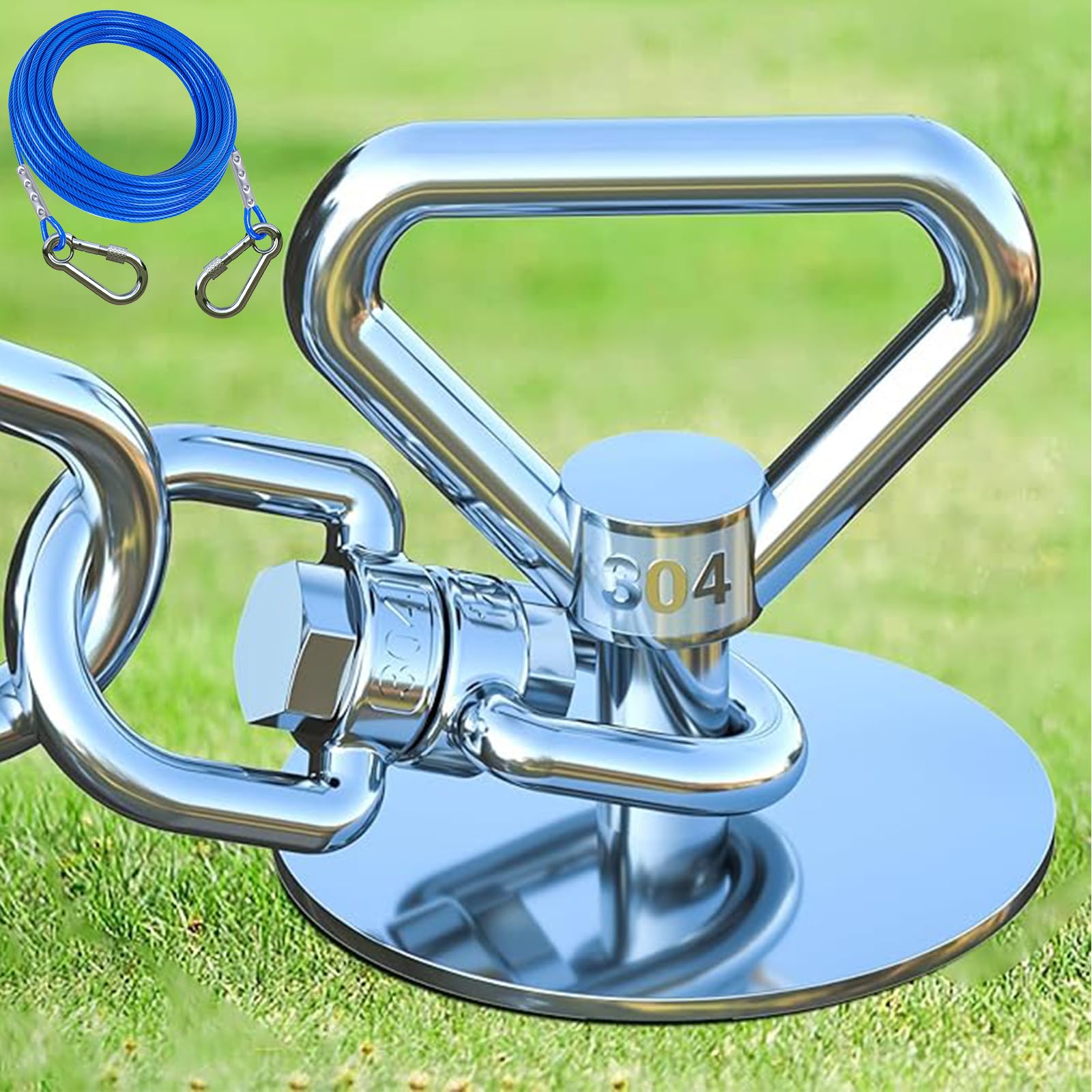 Catapamey Dog Tie Out Cable And Stake,With 30Ft Heavy Duty Cable,360 Swivel Dog Run Stake-No Tangle-Runner For Yard,-Suitable Fo