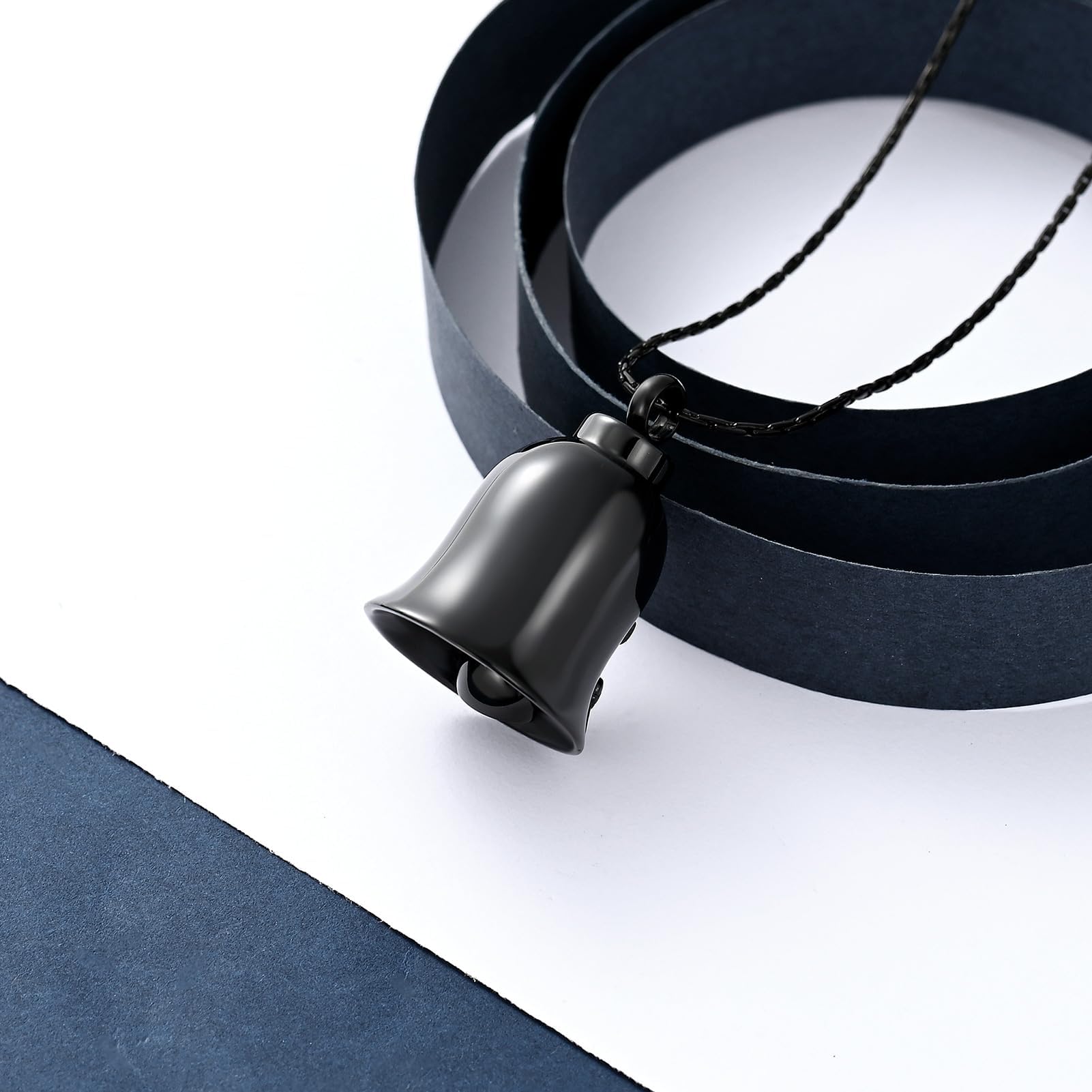 Aiwenxi Bell Urns Necklace Cross Motorcycle Cremation Keychain Urns Keychain Keepsakes Memorial Ash Pendant Jewelry