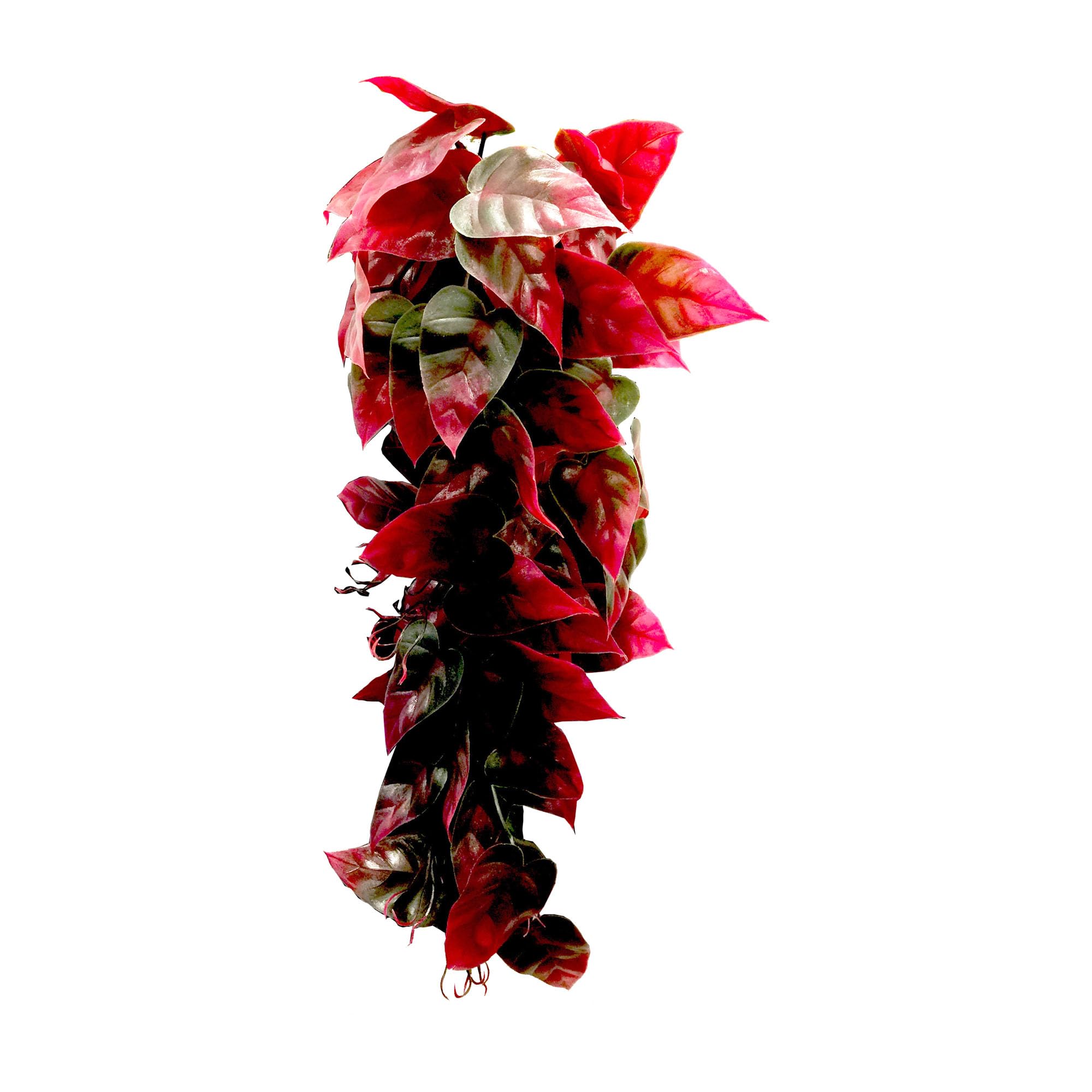 Penn-Plax Reptology Decorative Hanging Terrarium Plant Vines For Reptiles And Amphibians – 24” Length – Green & Red