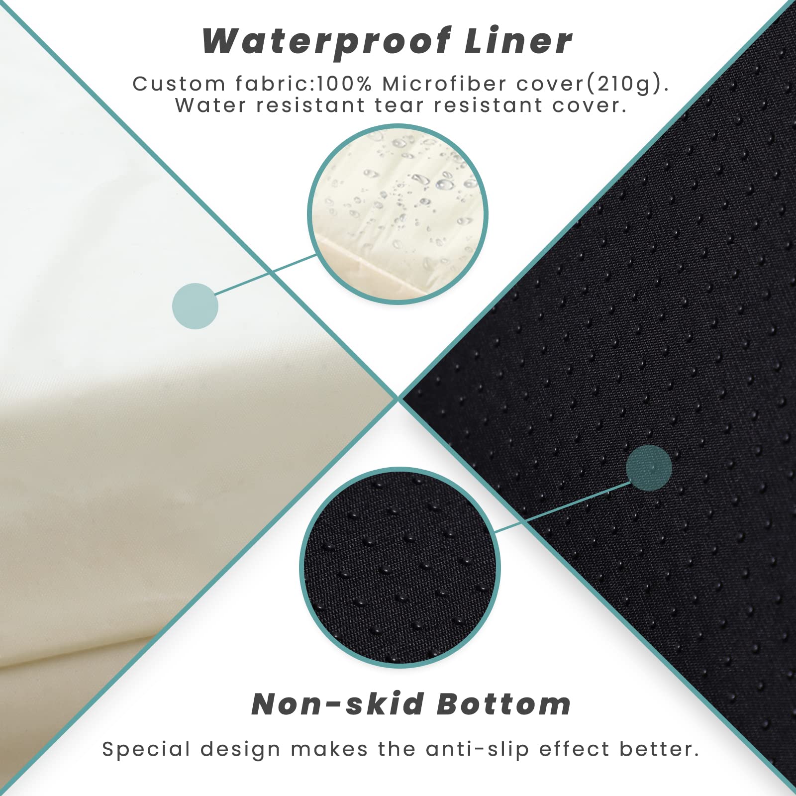 Laifug Orthopedic Memory Foam Dog Bed With Durable Water Proof Liner And Removable Washable Cover (Large (46'X28'X8'), Denim Blue)