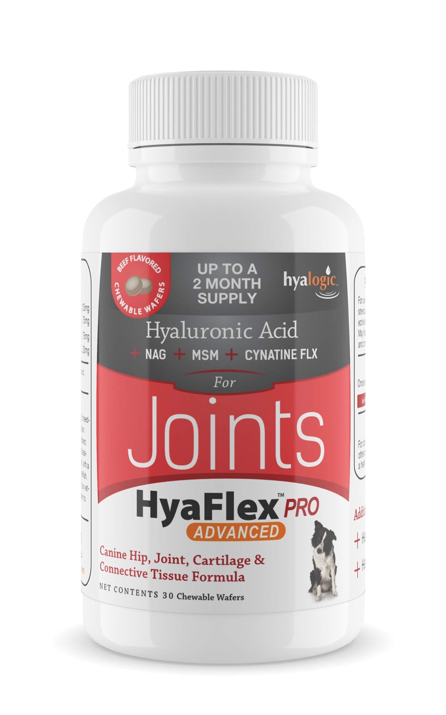 Hyalogic Pro Advanced HyaFlex for Dogs - Amazing Joint Support Supplement for Your Buddy - 30 Beef Flavored Wafers - Dog Joint S