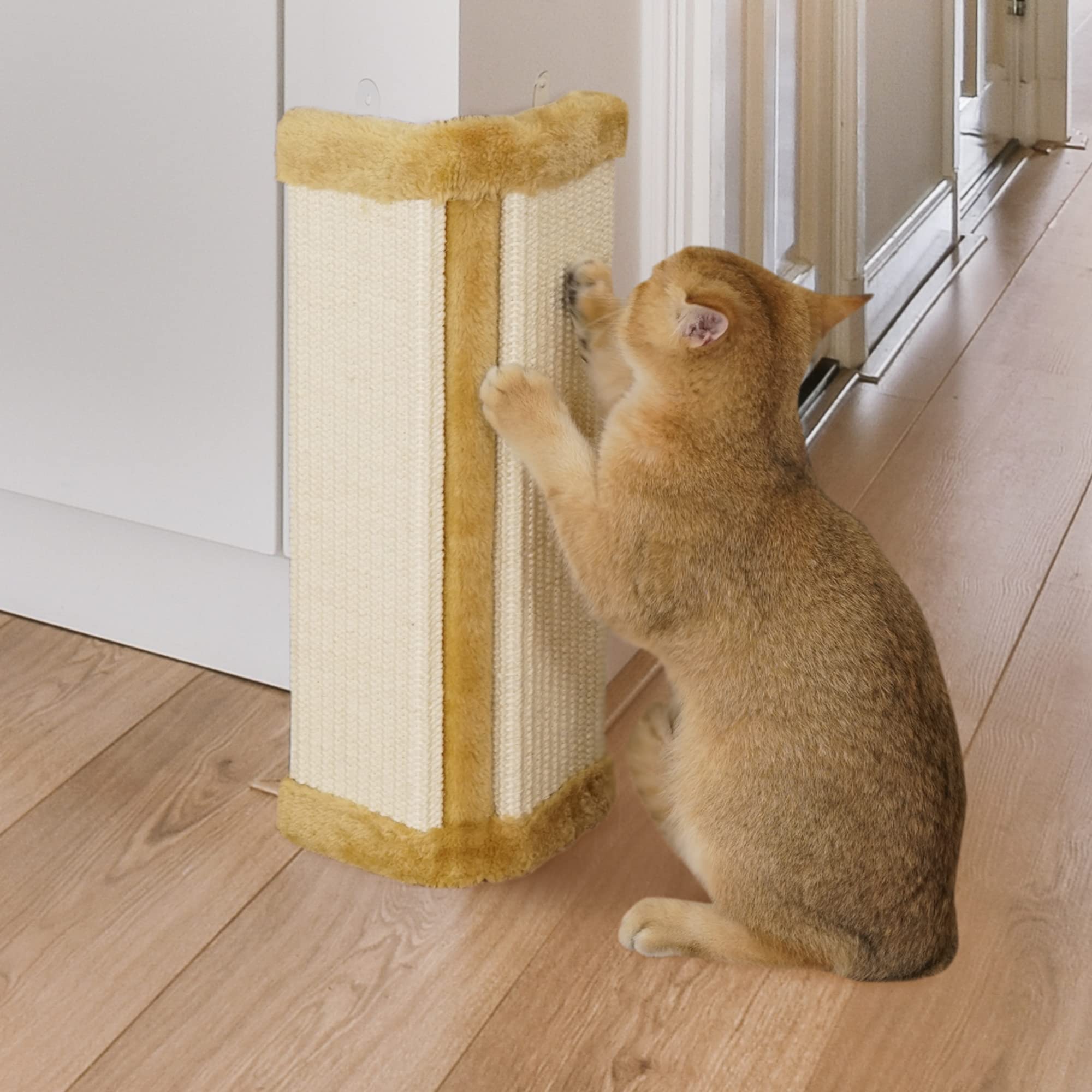Lahas Cat Wall Corner Scratcher Furniture Protector Kittens Scratch Board Sisal Cat Scratching Pad Wall Mounted For Indoor Cats