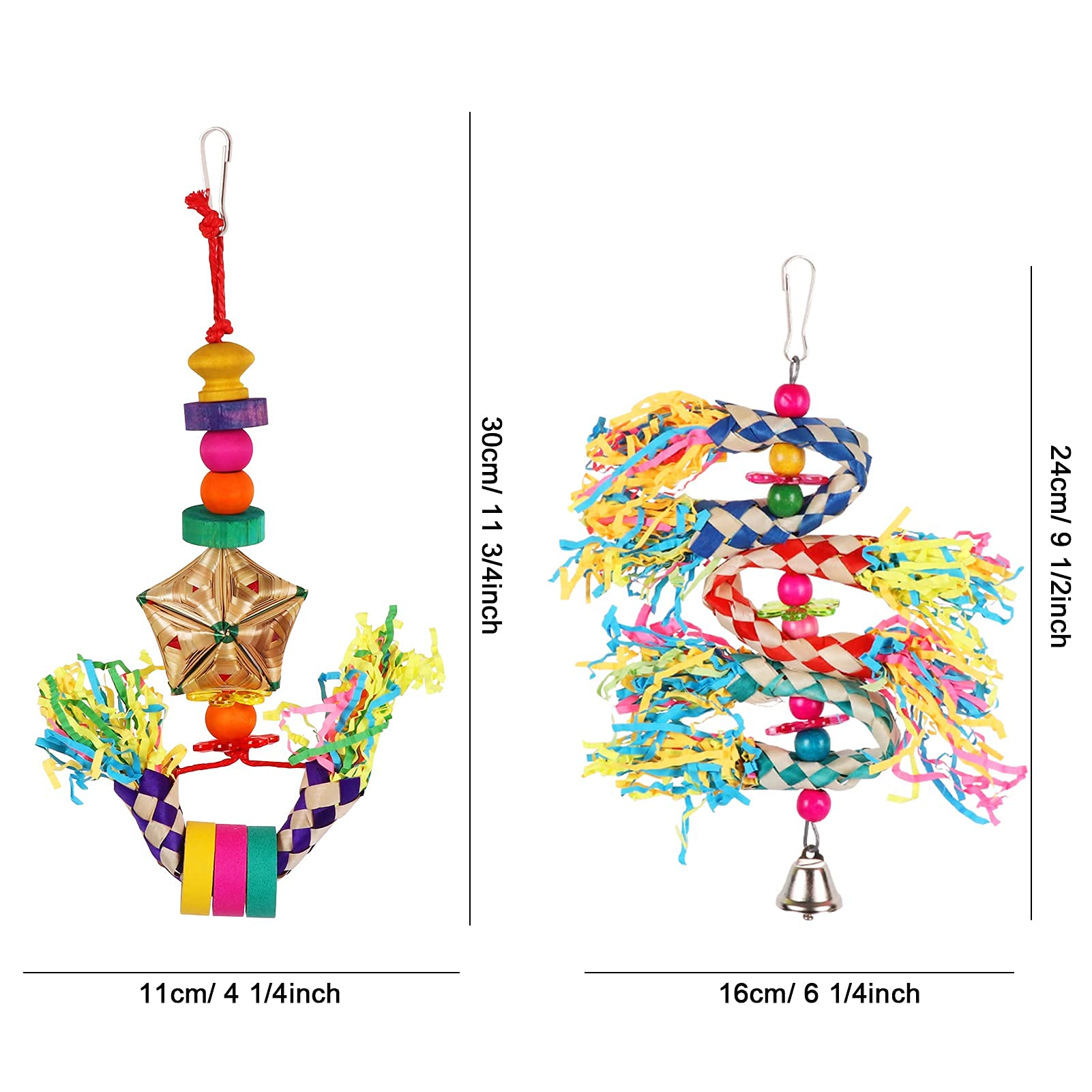 Lifeideas 5Pcs Bird Toys - Foraging, Shredding & Hanging Toys For Small To Medium Parrots, Conures, Cockatiels, Budgies, Lovebir