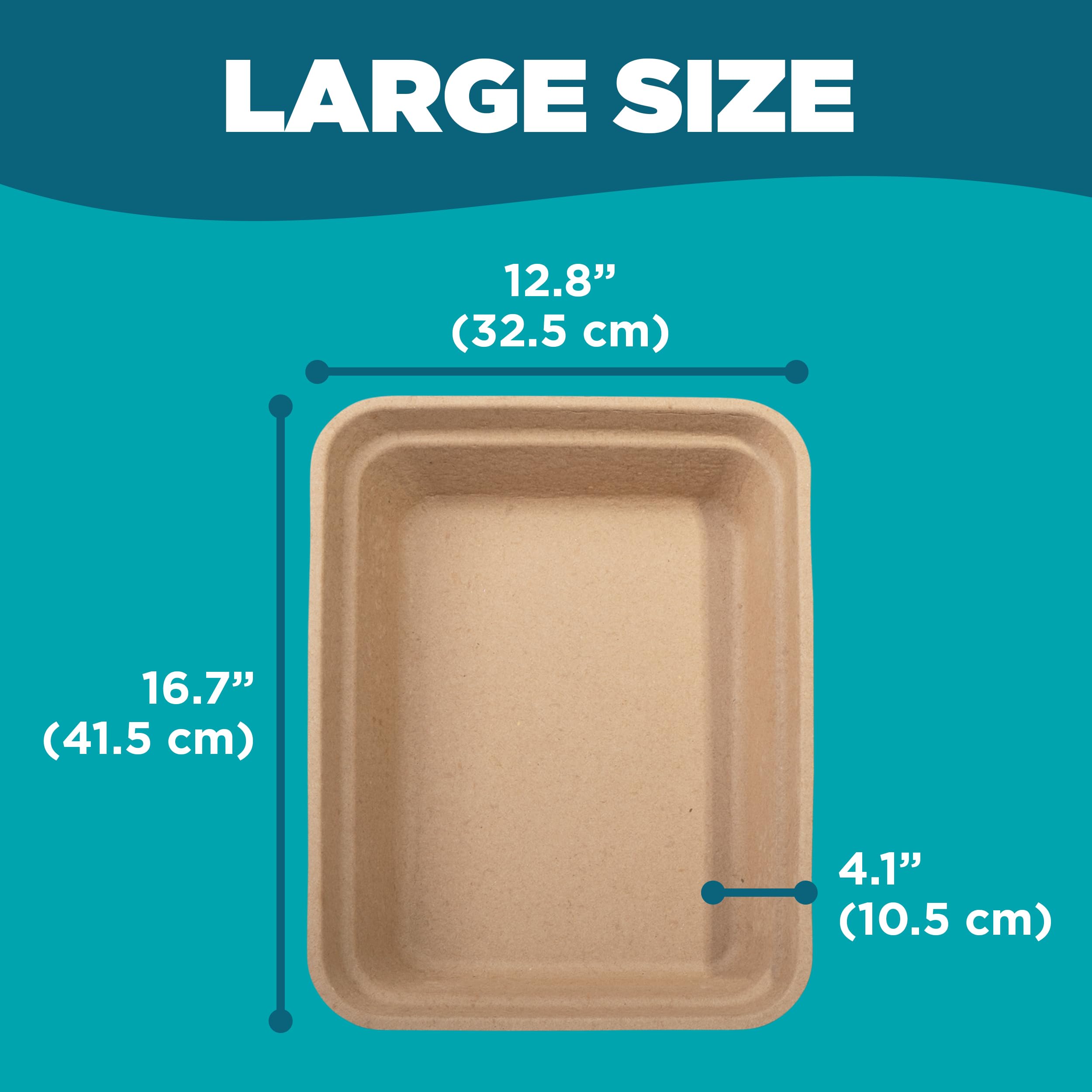 LumaKa Pets Disposable Litter Box: 5-Pack/Large - Disposable Litter Box for Cats, Rabbits, Guinea Pigs, or Travel - Extra Thick,