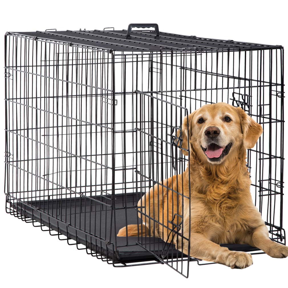 Bestpet 24,30,36,42,48 Inch Dog Crates For Large Dogs Folding Mental Wire Crates Dog Kennels Outdoor And Indoor Pet Dog Cage Cra