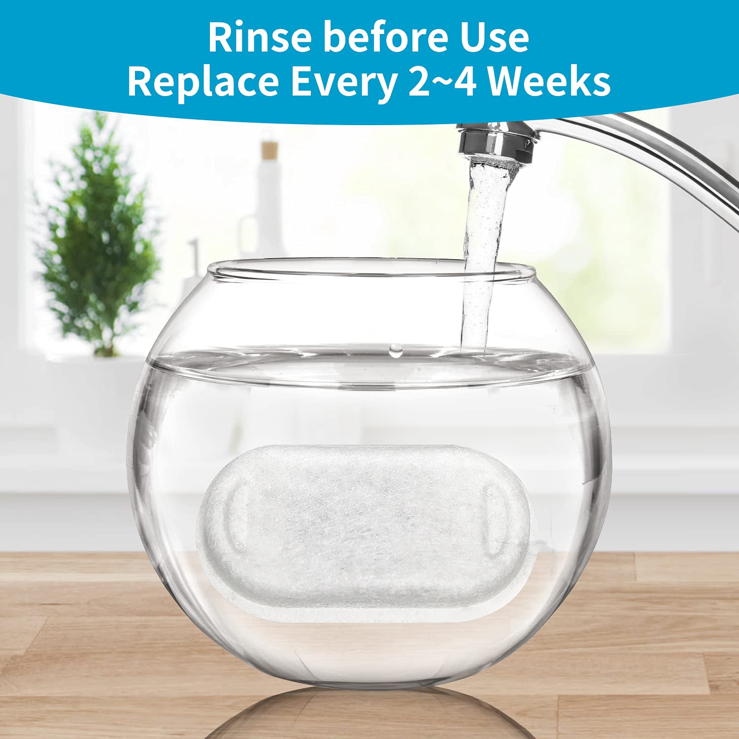 Cat Water Fountain Filters For 108/3.2L& 67Oz/2L Stainless Steel Cat Fountain-Pet Water Dispenser, Replacement Filters For Pet Drinking Fountain(8 Filters&8 Sponges)