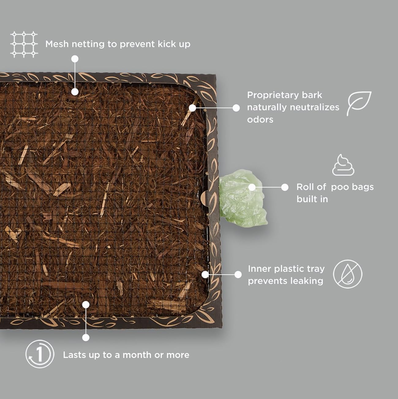 Bark Potty Disposable Dog Potty - Multi-Use, Odor Neutralizing, Non-Leaking - Lasts For Weeks - Indoor/Outdoor