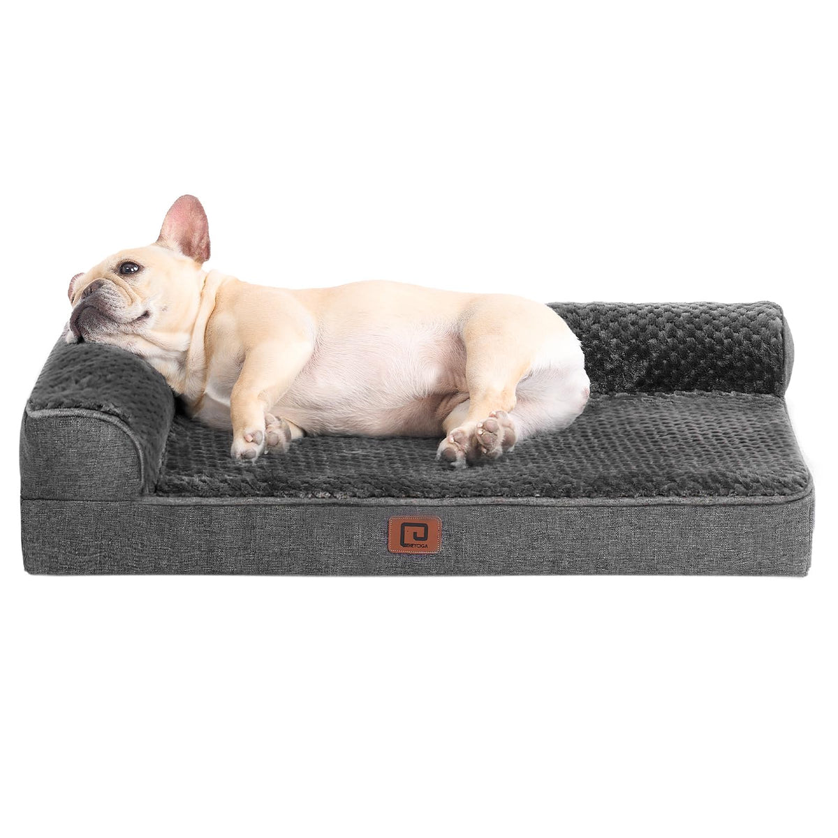 Eheyciga Memory Foam Dog Bed Medium Sized Dogs, Waterproof Dog Bed Orthopedic With Washable Removable Cover, Non-Slip Pet Bed Couch For Crate, 30X20X6 Inches, Dark Grey