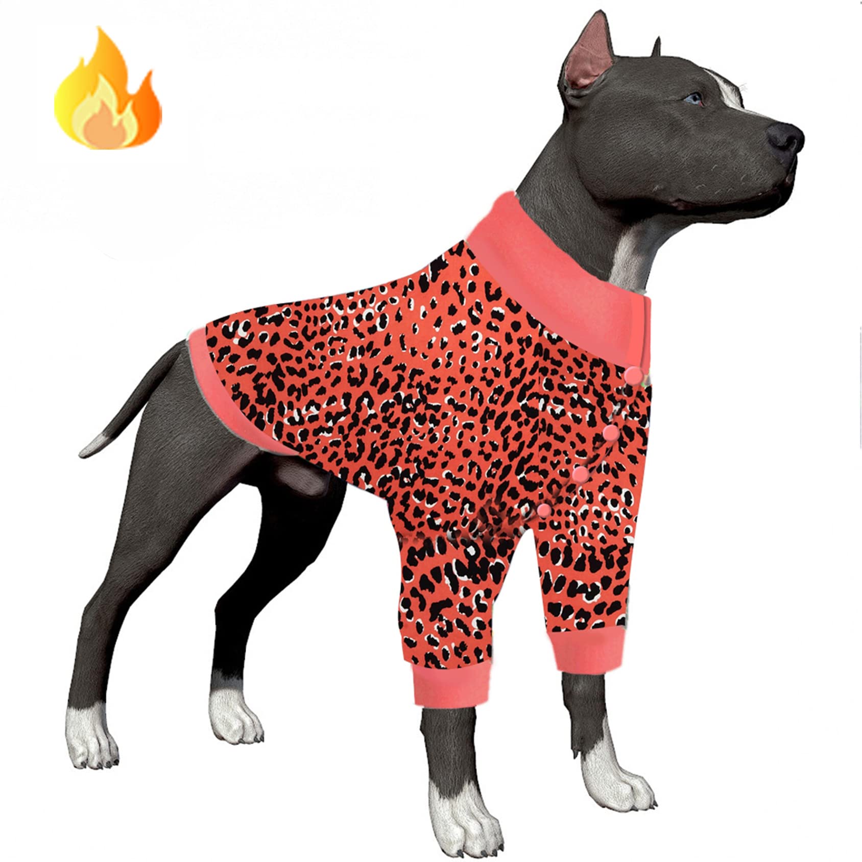 Lovinpet Dog Jacket Big Dog, Upgraded Lightweight Sweater For Dogs With Pink Dot Leopard Prints Dog Clothes, Fashionable Dog Flannel Shirt, Suitable For Small Dog Breeds,Pink