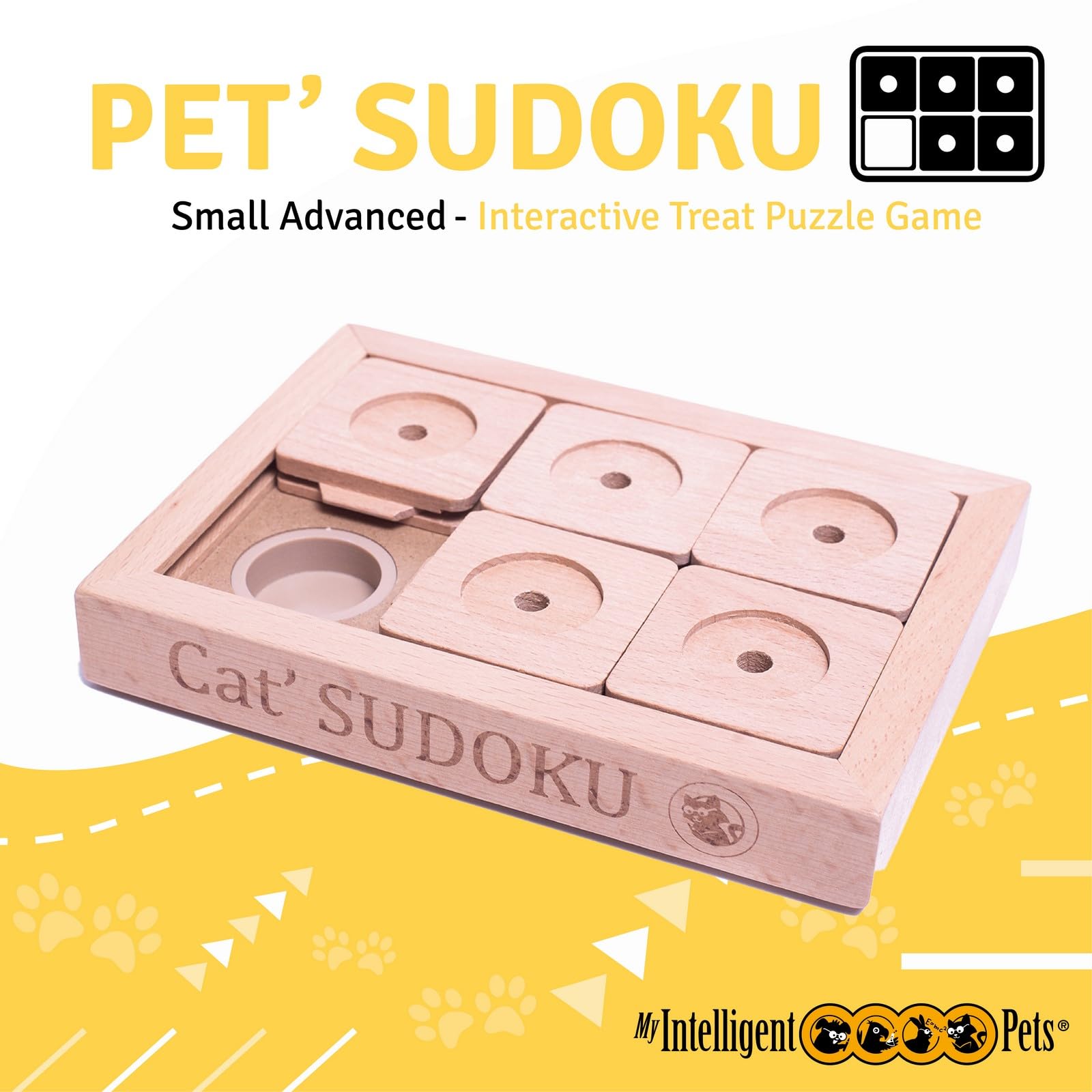 My Intelligent Pets Sudoku Small Advanced - 6 Fields - Intelligent Pet Sudoku Puzzle, Natural Instincts Booster, Pet Interactive