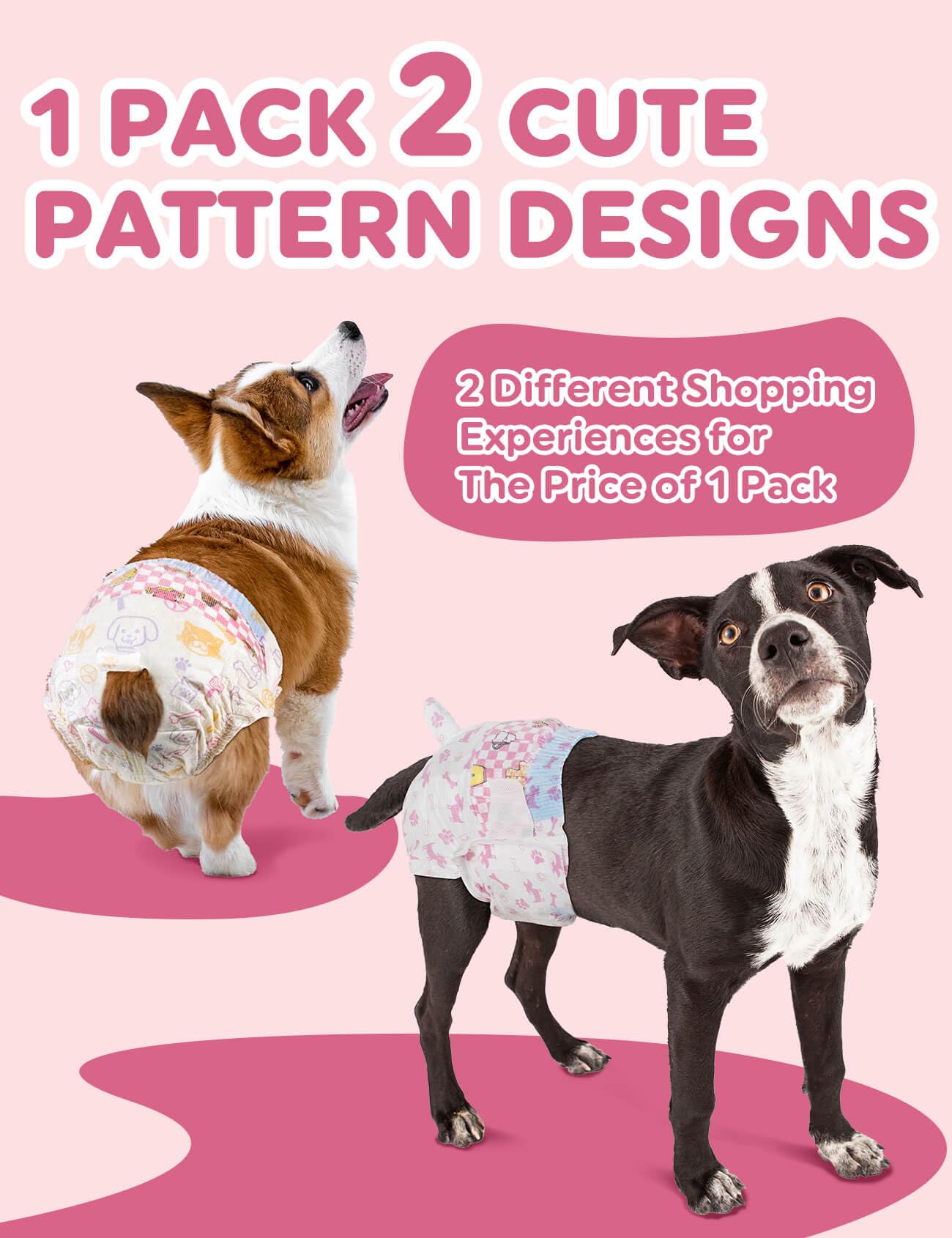 Dono Dog Diapers Female-24Pcs, Disposable Female Dog Period Diapers For Heat With Wetness Indicator, Super Absorbent Doggie Pupp