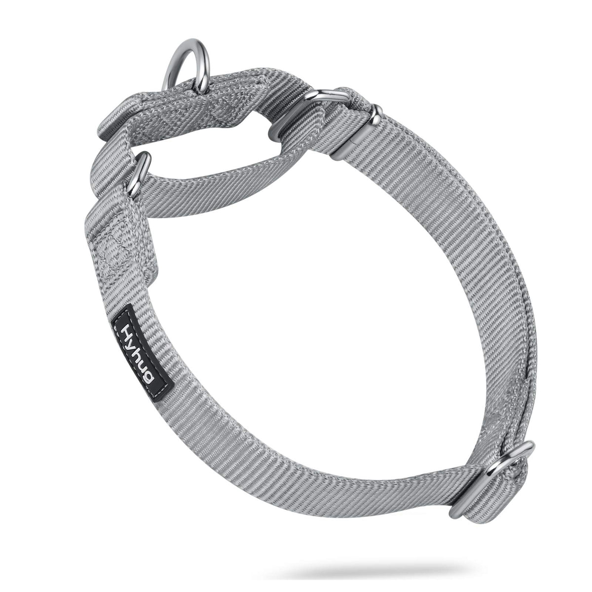 Hyhug Pets Premium Upgraded Heavy Duty Nylon Anti-Escape Martingale Collar For Large Boy And Girl Dogs Comfy And Safe - Professional Training, Daily Use Walking. (Large, Sleet Gray)