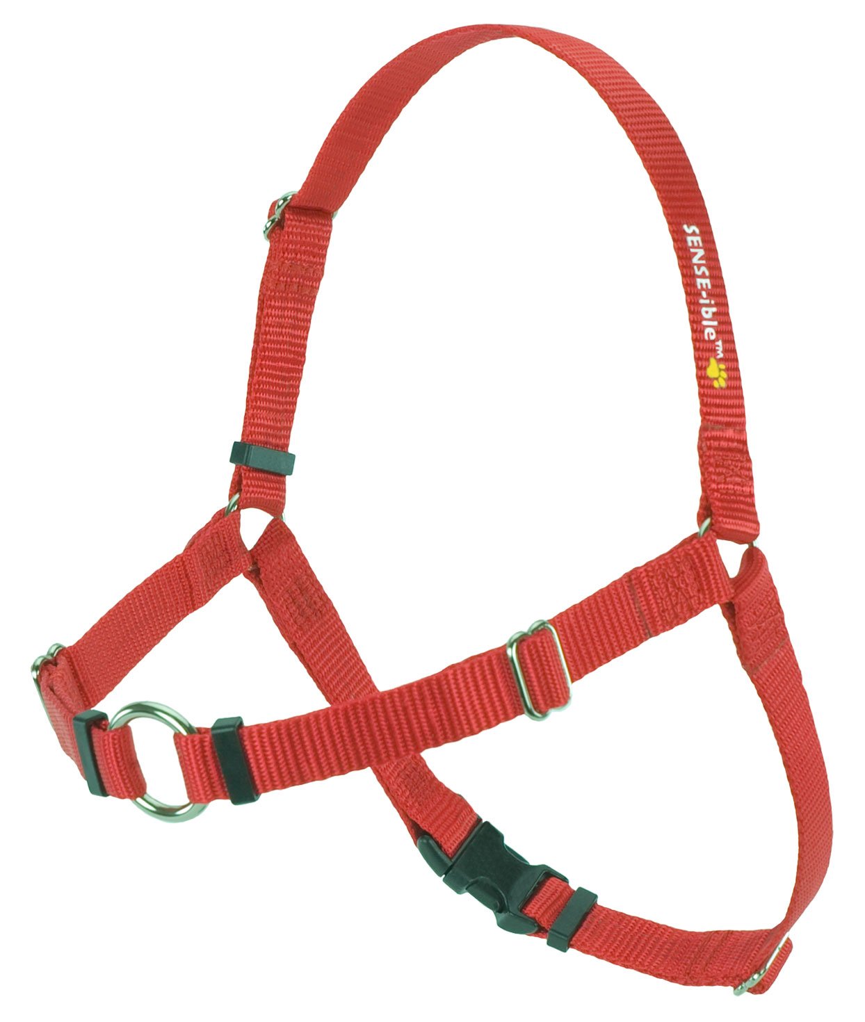 Softouch Concepts Sense-Ible No Pull Dog Harness - Red - Medium/Large Narrow (3/4')