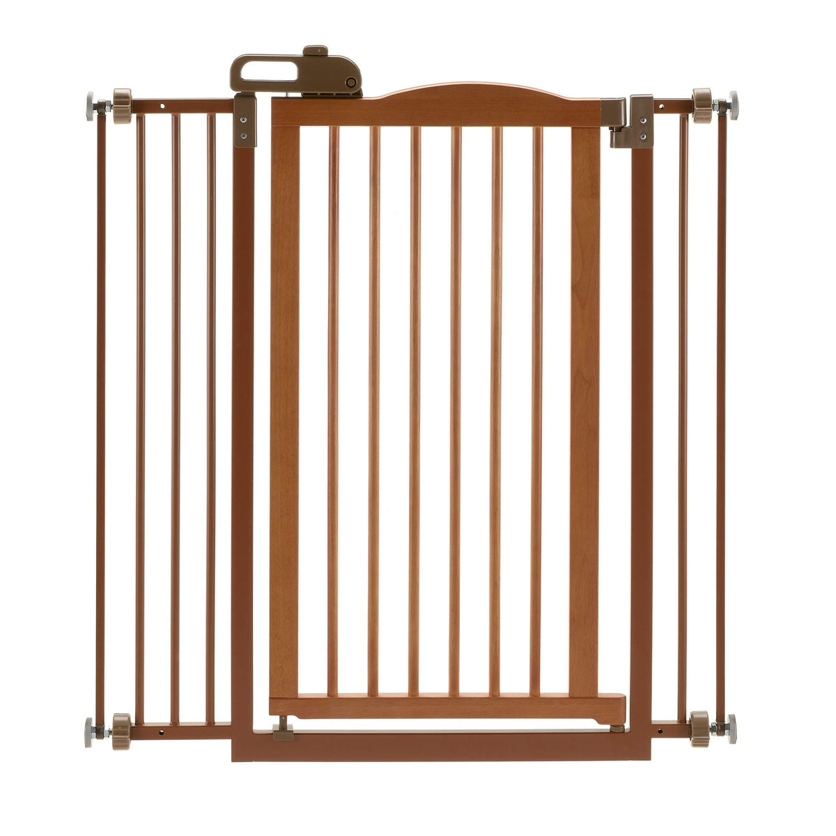 Richell Tall One-Touch Gate Ii, Dog Gate, Dog Gate, 38.4' H Tall Pet Gate, Autumn Matte