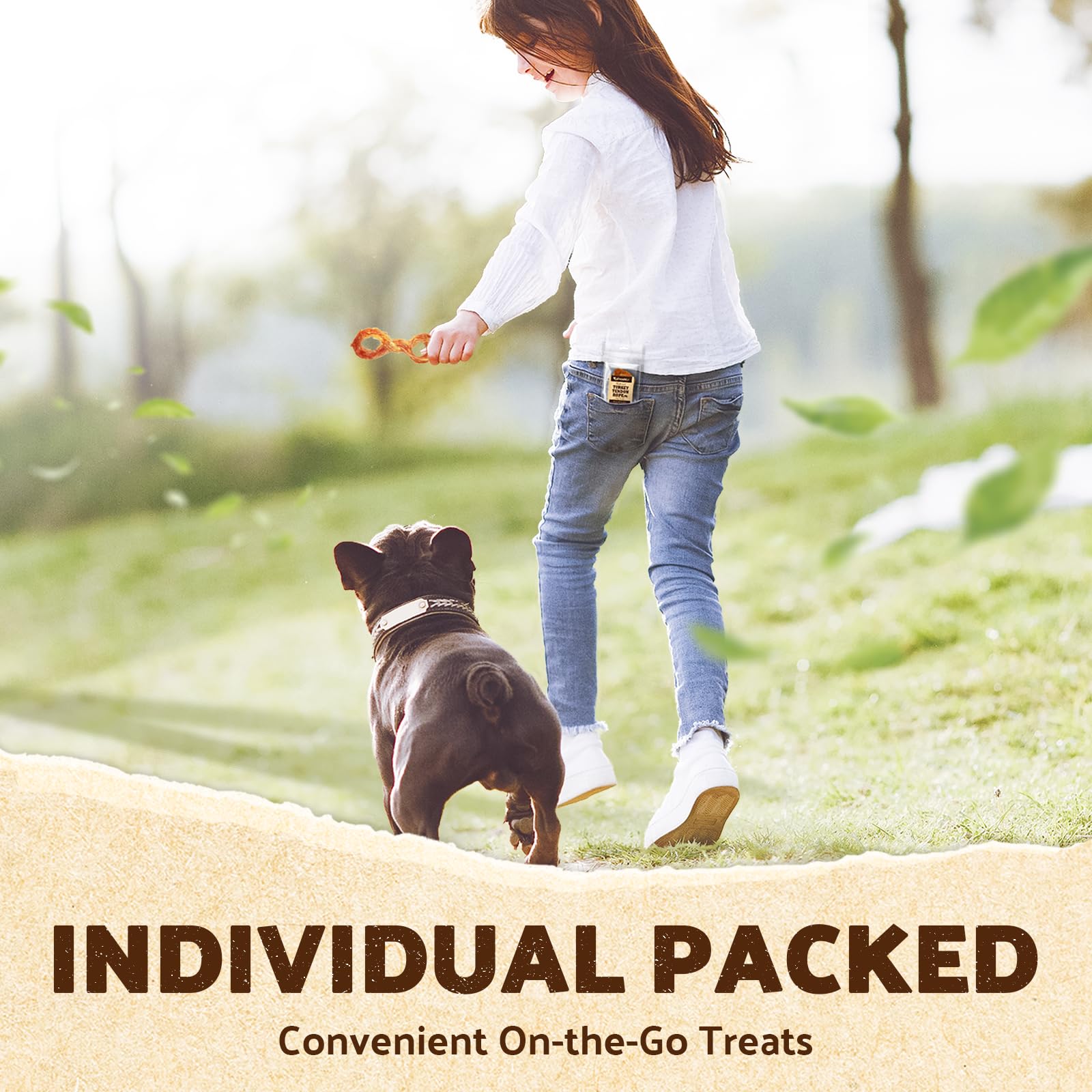 Afreschi Natural Turkey Tendon Pretzel (L) 1 Unit per Pack, Dog Treats for Signature Series, All Natural Human Grade Puppy Chew,
