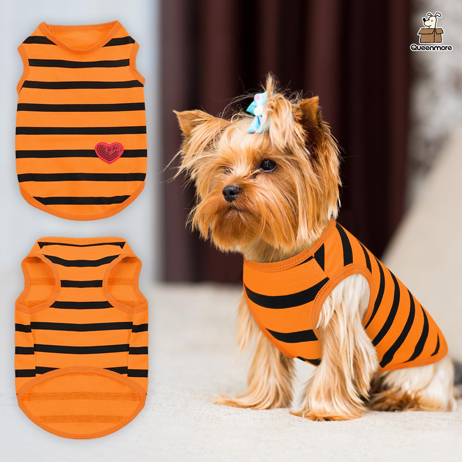 Queenmore Large Dog Shirt,Soft Breathable Dog Shirt For Dogs Cats Boy Girl,Pet Clothes For All Season,Breathable Lightweight Pet