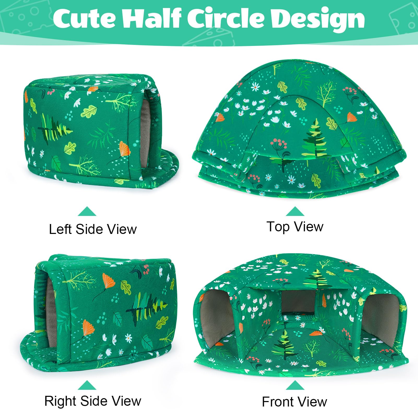 Unicorn Catcher Guinea Pig Hideout - Large Cozy Bed, Warm House, Washable Tunnel Accessories For Small Pets: Hamster, Chinchilla