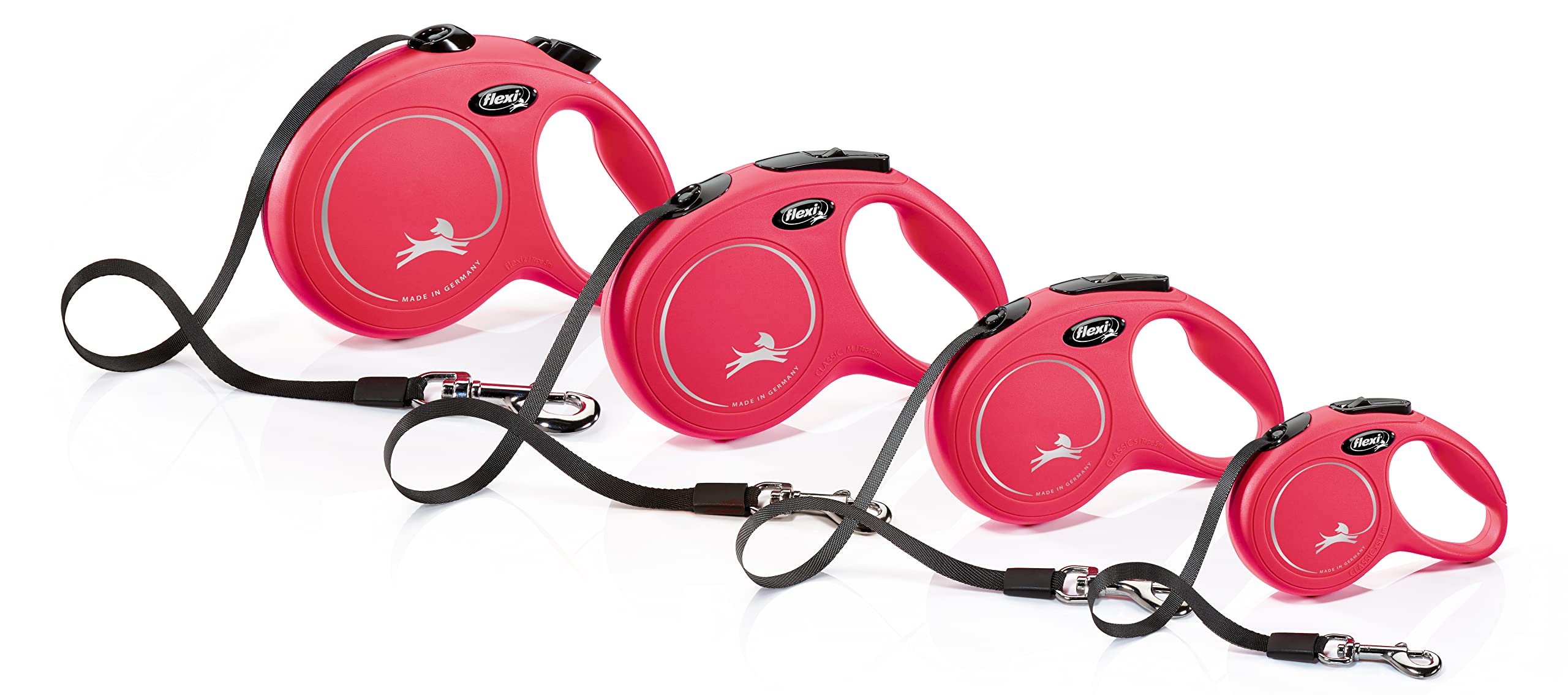 Flexi Cl30T8.210.R Roll Leash New Classic L Tape 8 M, Red