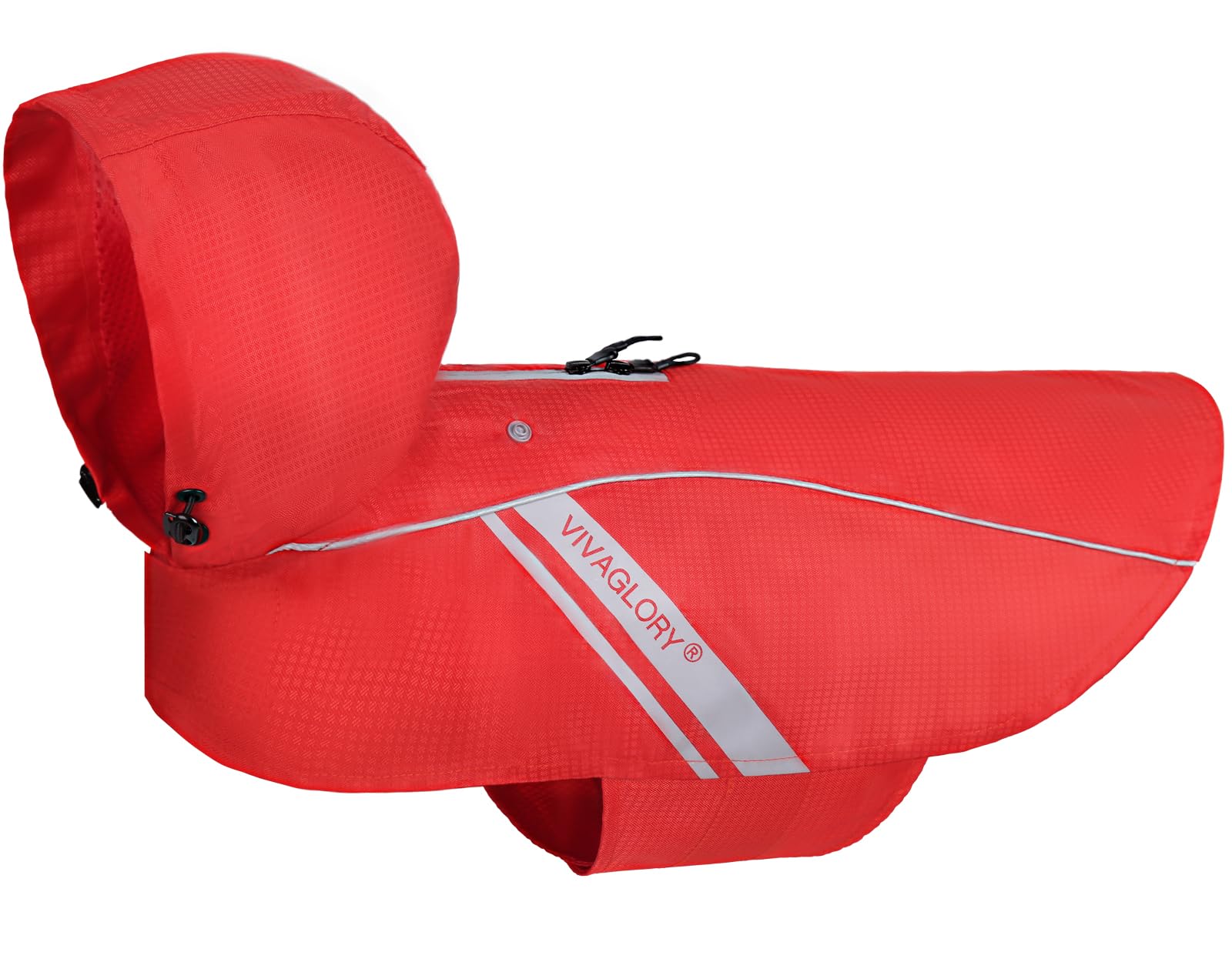 VIVAGLORY Dog Raincoat for Small Dogs, Easy on & Off Pet Rain Clothes, Reflective Lightweight Breathable Dogs Safety Vest Jacket