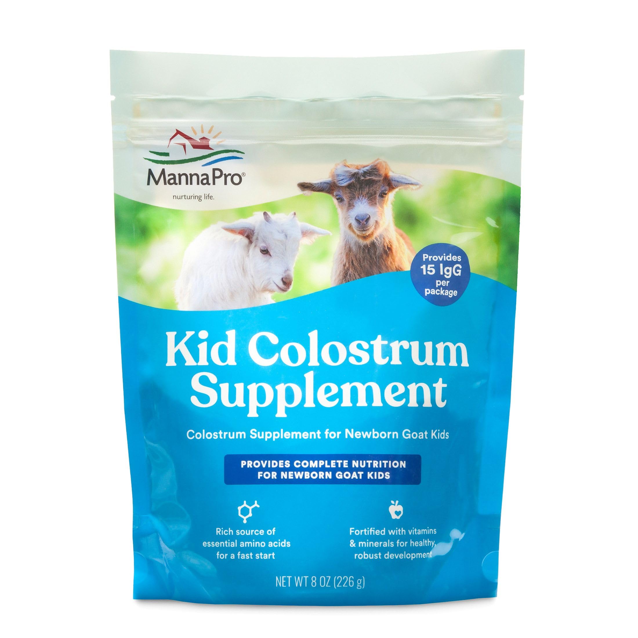 Manna Pro Goat Kid Colostrum Supplement - Feed for First 24 Hours of Life - Helps Promote Healthy Development - Fortified with V