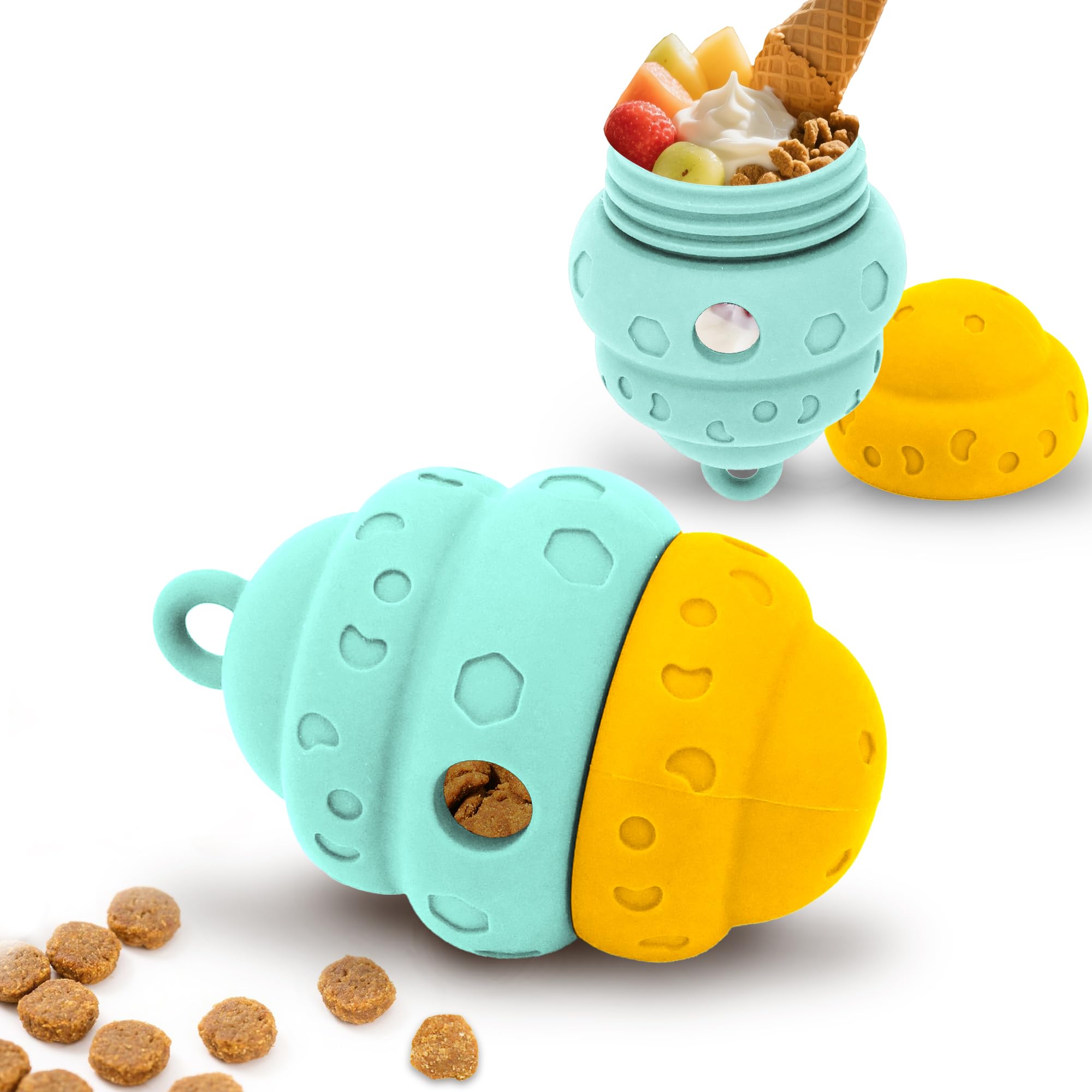 PawSailor Dog Treat Dispensing Toys, Interactive Slow Feeder Toy - Fill and Freeze Dog Food, Keep Them Busy-Reduces Anxiety/Bore