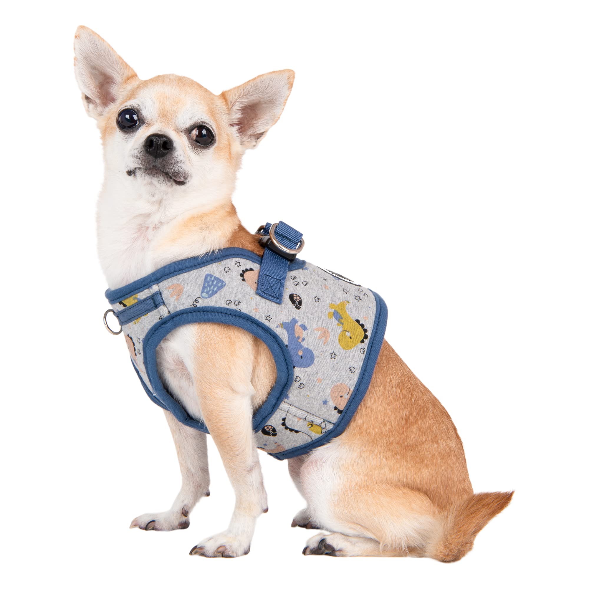 Puppia Spring And Summer Fashion Step-In Vest Dog Harness, Blue_Minmi, Medium