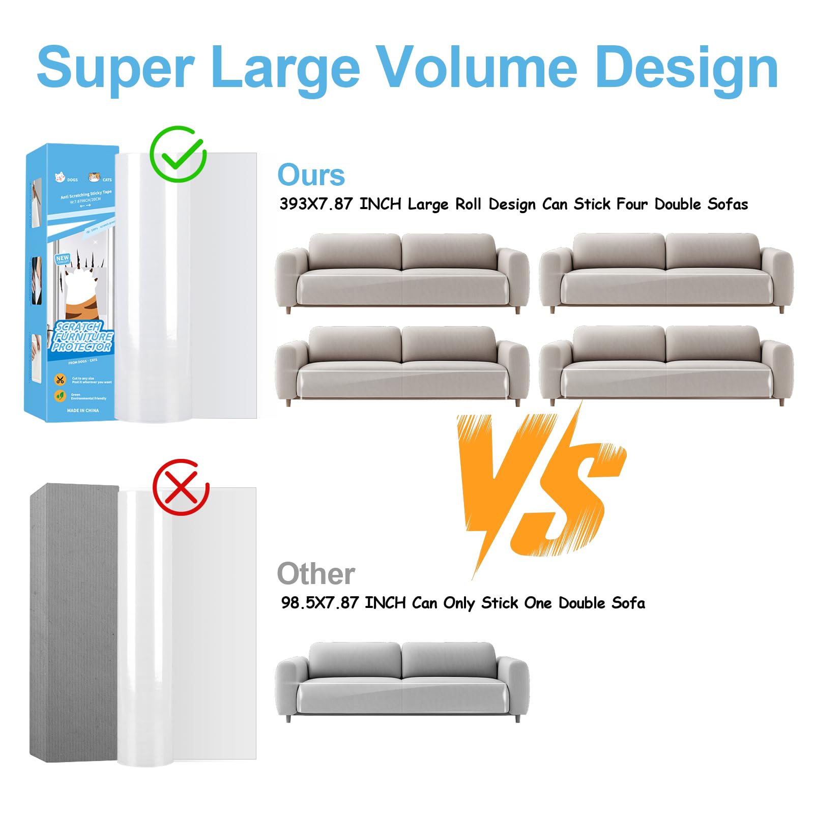 Goosheep Door Scratch Protector Door Dog Scratch Protector Dog Scratch Door Guard Pet Scratch Door Protector Couch Protector Fro