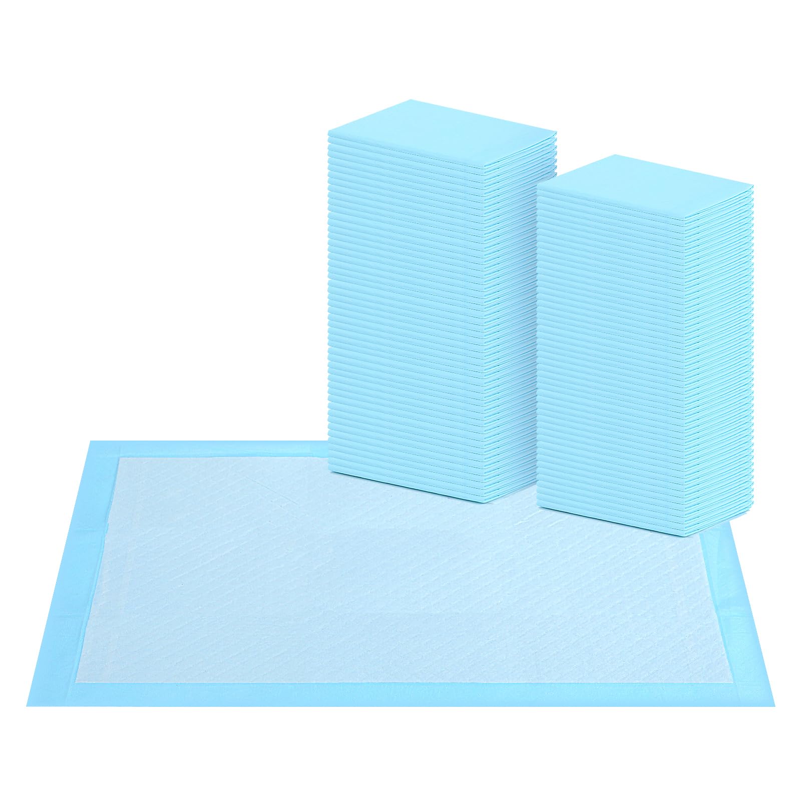 50 Count 17.6X23.6 Super Absorbent Waterproof Dog and Puppy Pet Training Pad, Disposable Underpads Housebreaking Pet Pad, Blue