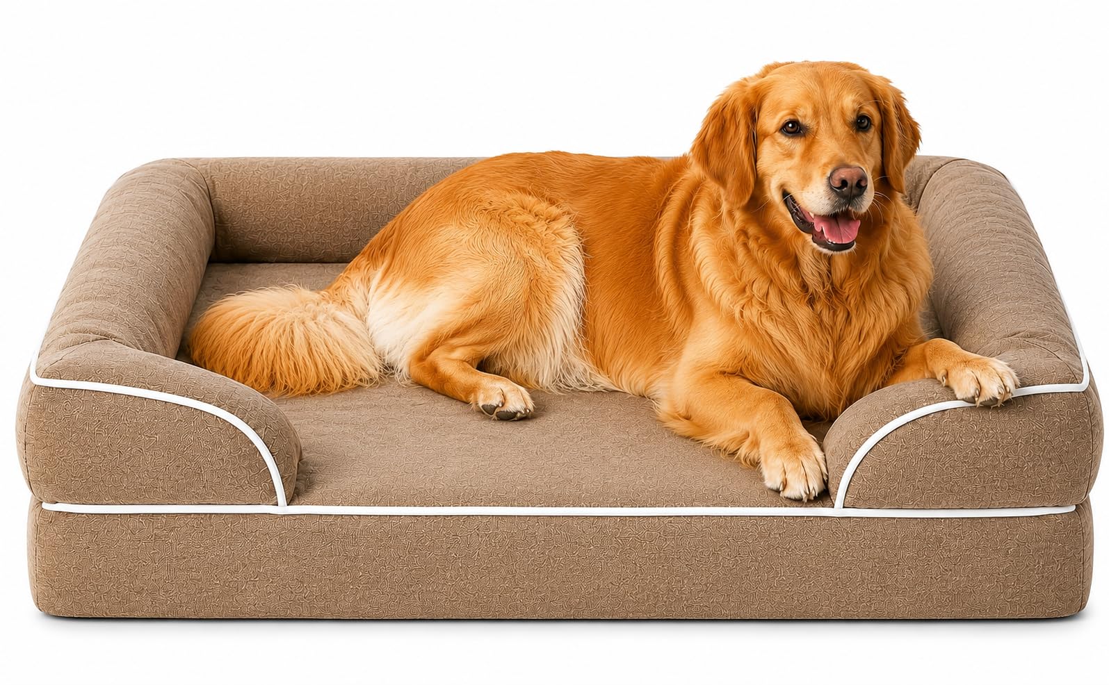 Cutepups Orthopedic Dog Bed Comfortable Dog Mattress for Sleeping, Washable pet Bed for Dogs (Brown, L)