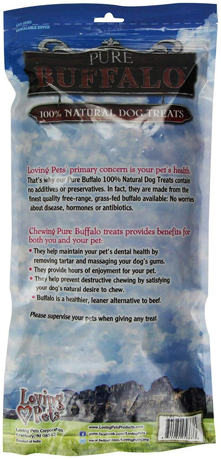 Loving Pets Pure Buffalo Lung Steaks Dog Treat, 8 -Ounce