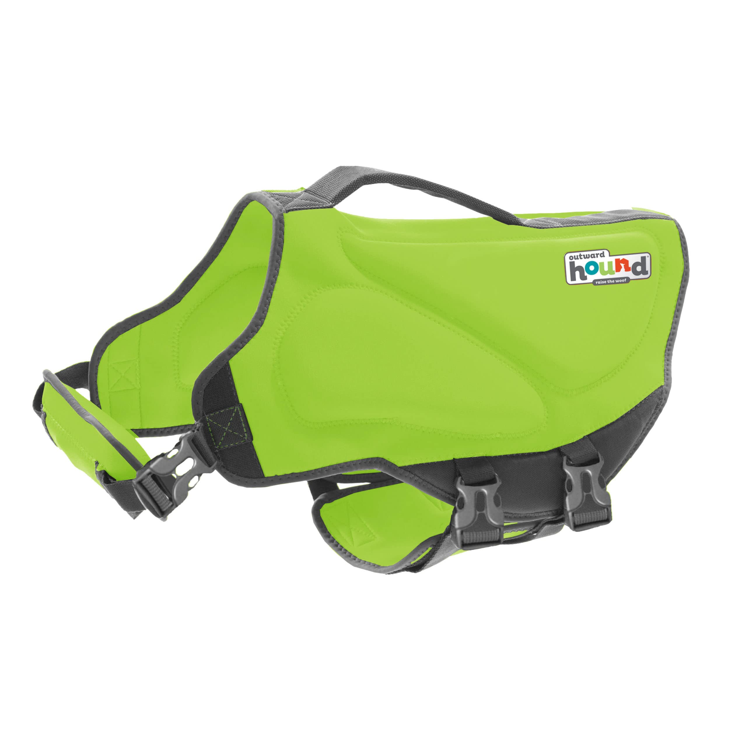 Outward Hound Dawson Swim Dog Life Jacket, Green, Large