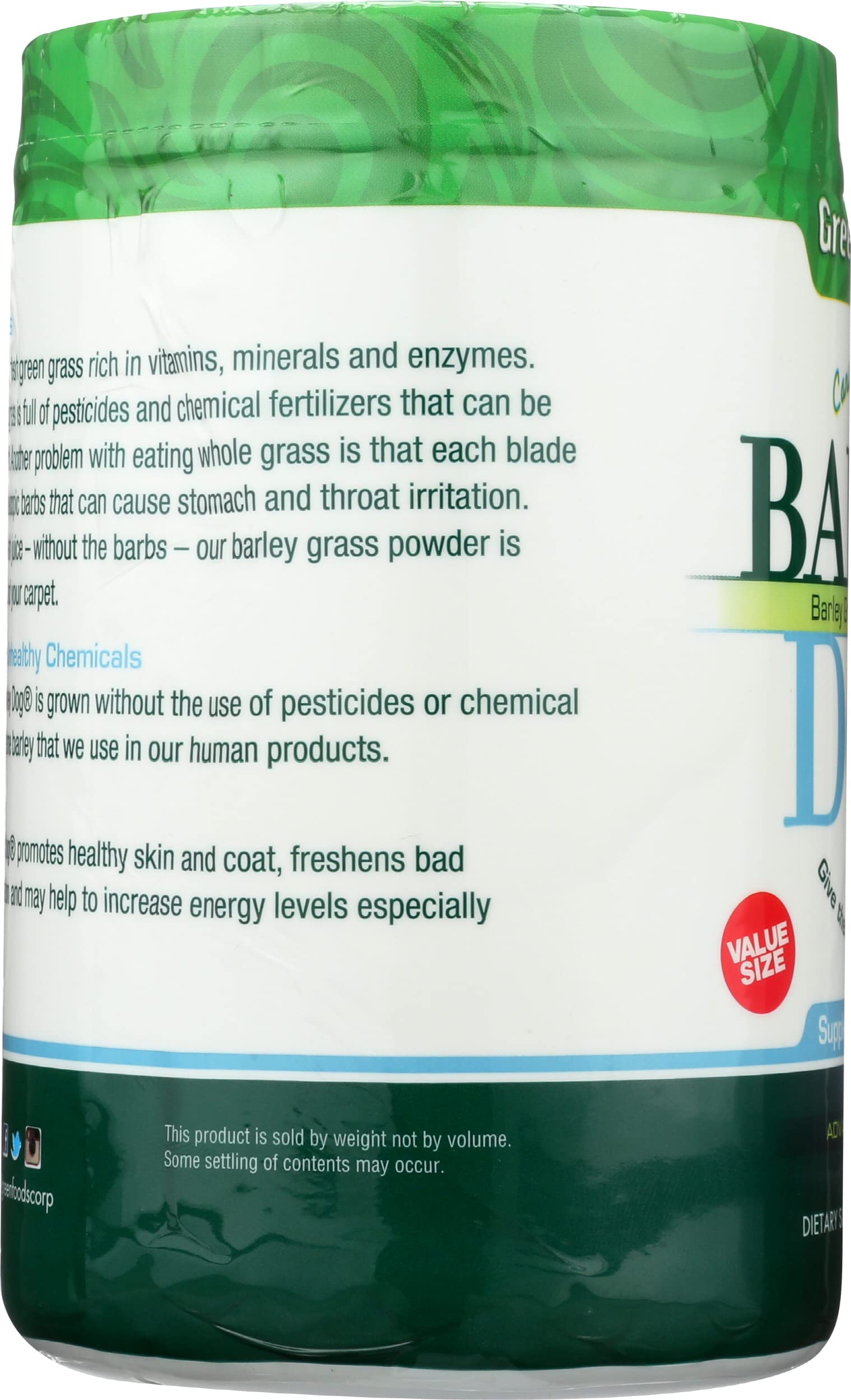 Green Foods Barley Dog Canine Formula, 11oz - Nutrient-Rich Dog Food for Healthy Pets