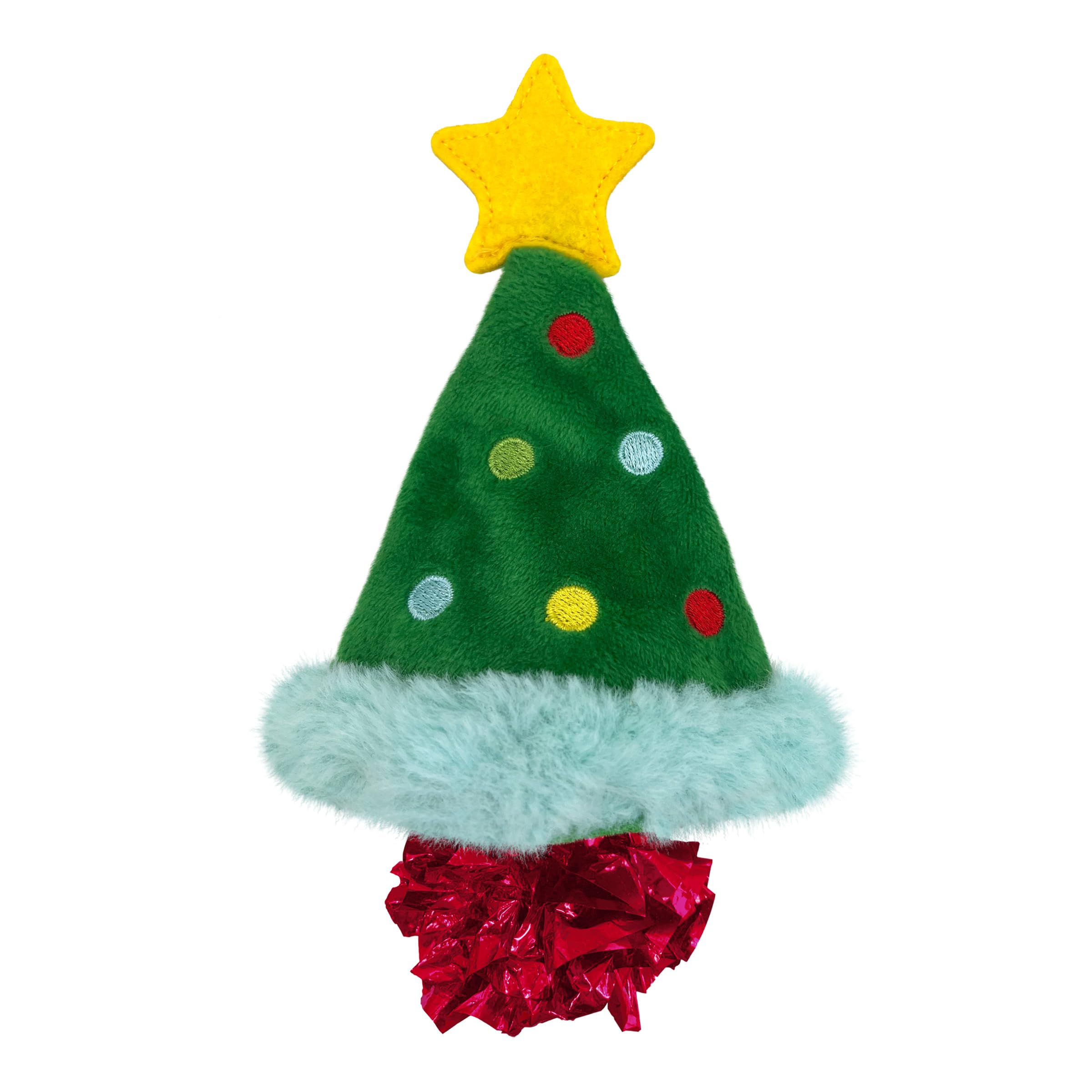 KONG Christmas Holiday Cat Toy - Assorted Toy for Batting, Pouncing & Interactive Play (Crackles Christmas Tree)