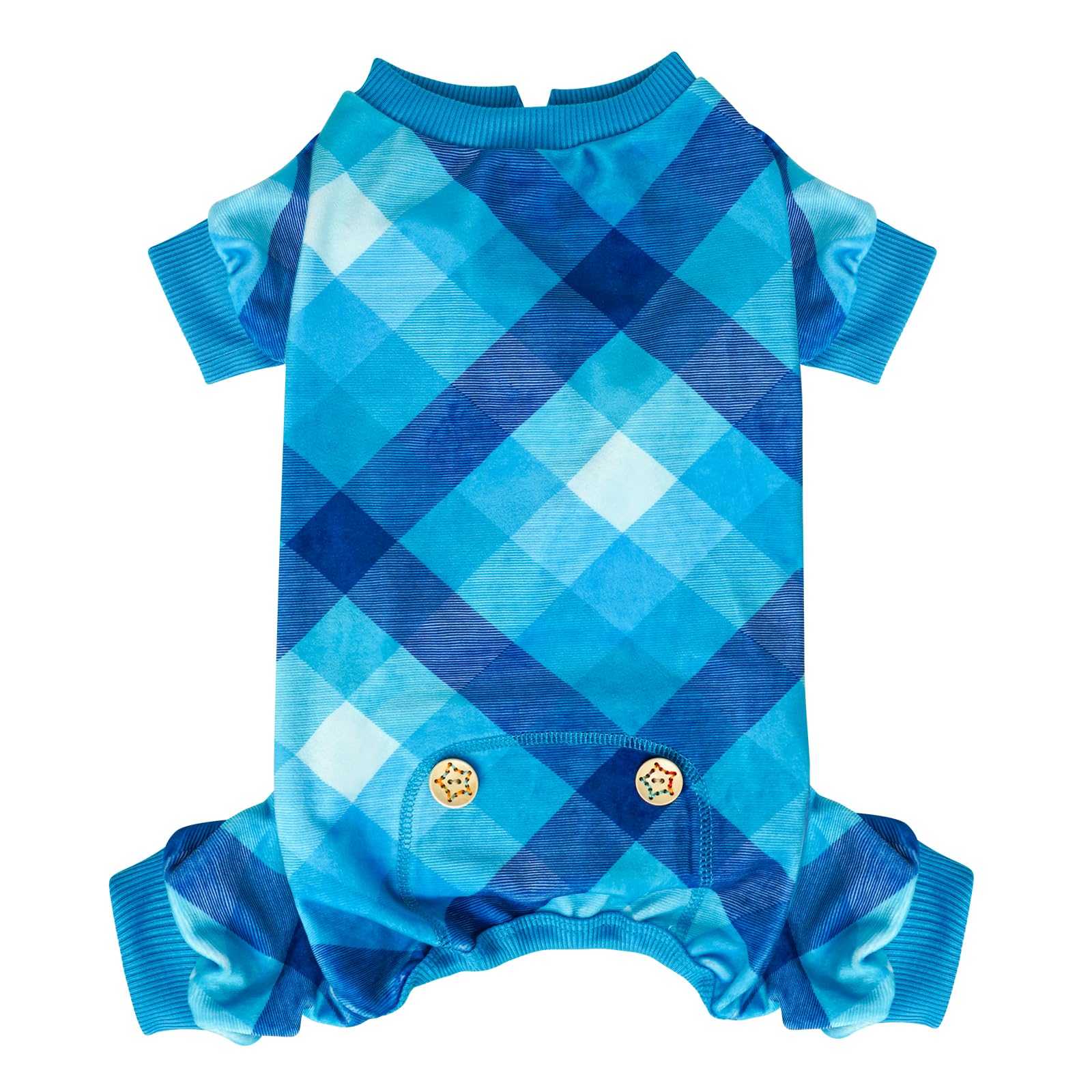 Kyeese Dog Pajamas Comfy Pet Clothes Lightweight Pjs Velvet Doggie Jammies Plaid Dog Pajamas For Small Dogs Boy Girl Soft Coat S