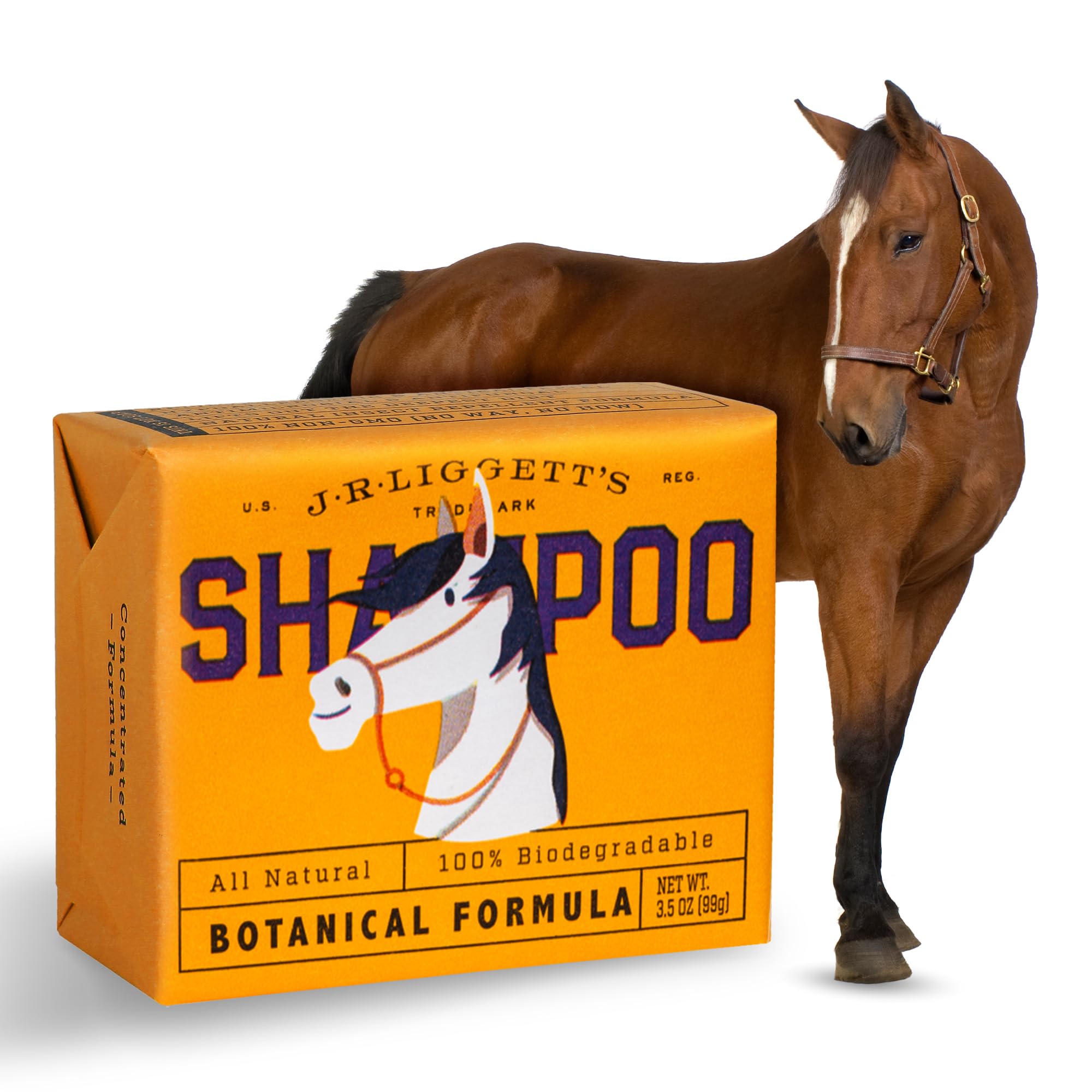 Jrliggett'S Botanical Horse Solid Bar Shampoo For Sensitive Dry Skin | Antibacterial | Hypoallergenic Biodegradable | 100% Eco-F