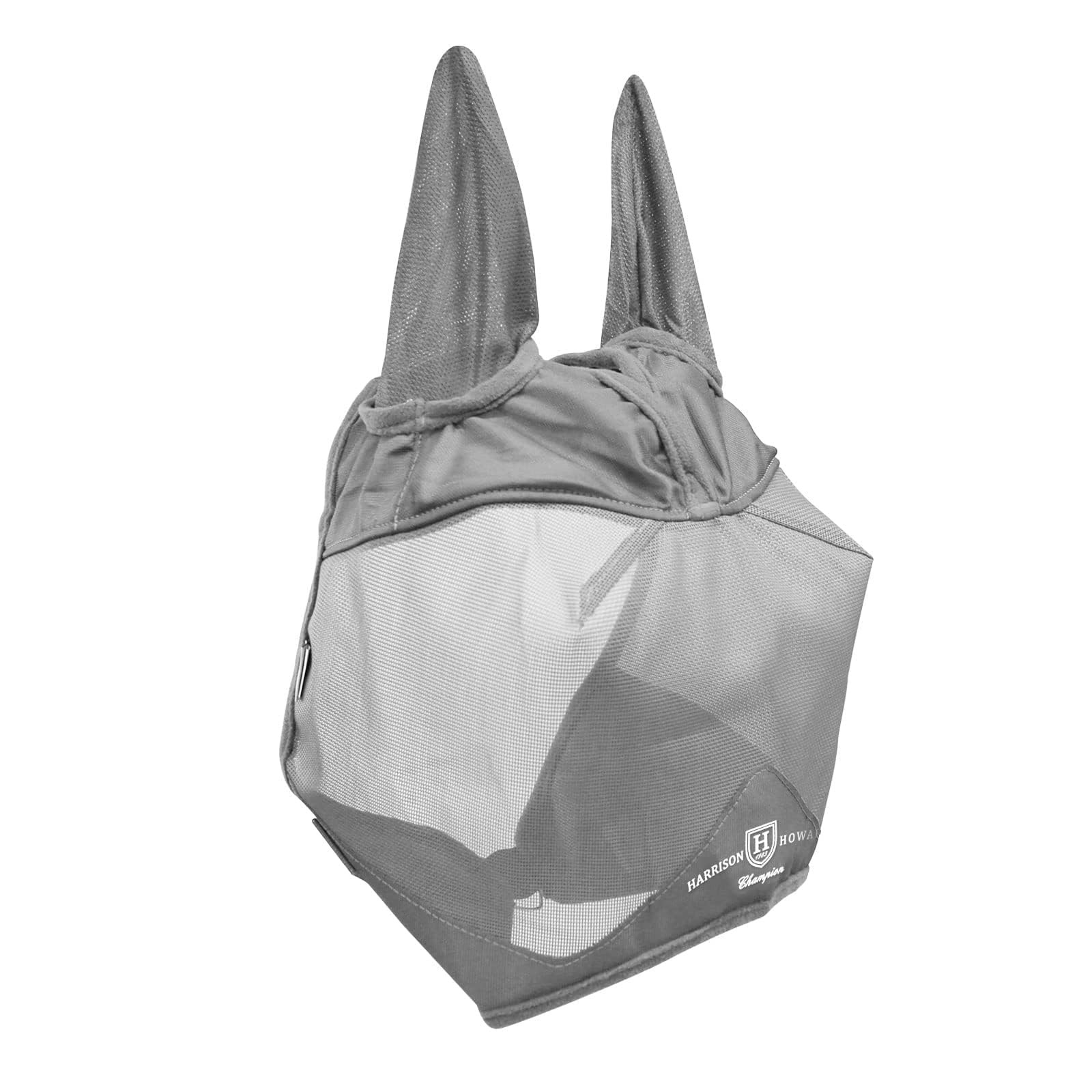 Harrison Howard UV-proof Multi-Function Fabrics Thick Fleece Padding Horse Fly Mask Half Face with Ears Original Grey Arabian Me
