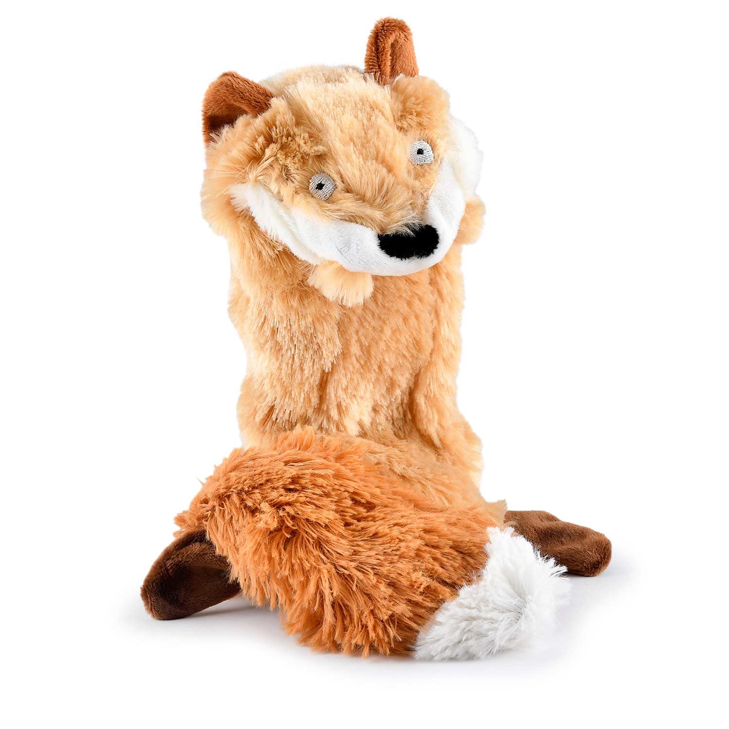 Jeffers Pet Thinnies Unstuffed Squeaker Dog Toy - 21 Plush Fox, Flat Stuffing Free Chew Toy For Small, Medium & Large Dogs - S