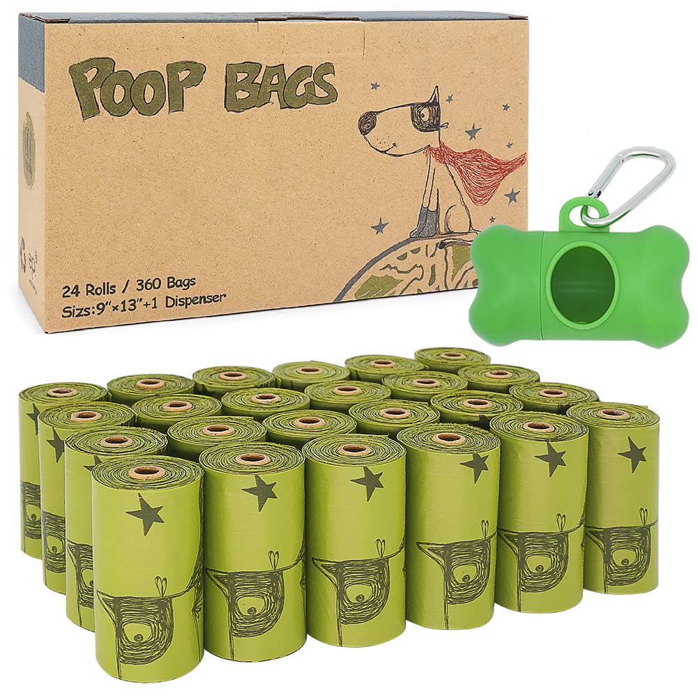 Ley'S Dog Poop Bags 135 Count, Biodegradable Poop Bags Extra Thick Strong, Eco-Friendly Dog Waste Bag, Doggie Bag Refill Rolls With Dispenser