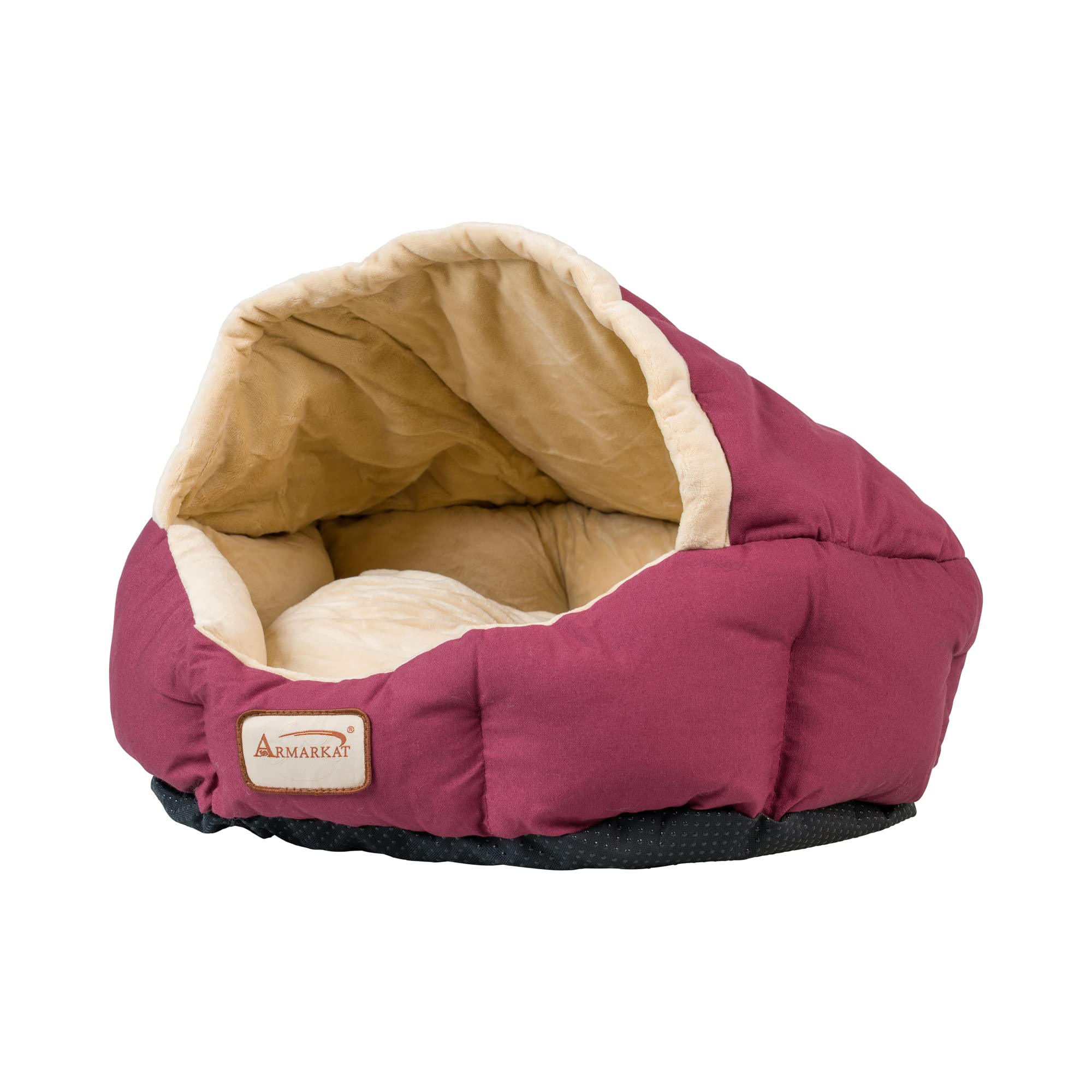 Armarkat Cat Bed 18-Inch Long C08HJH/MH, Burgundy and Beige